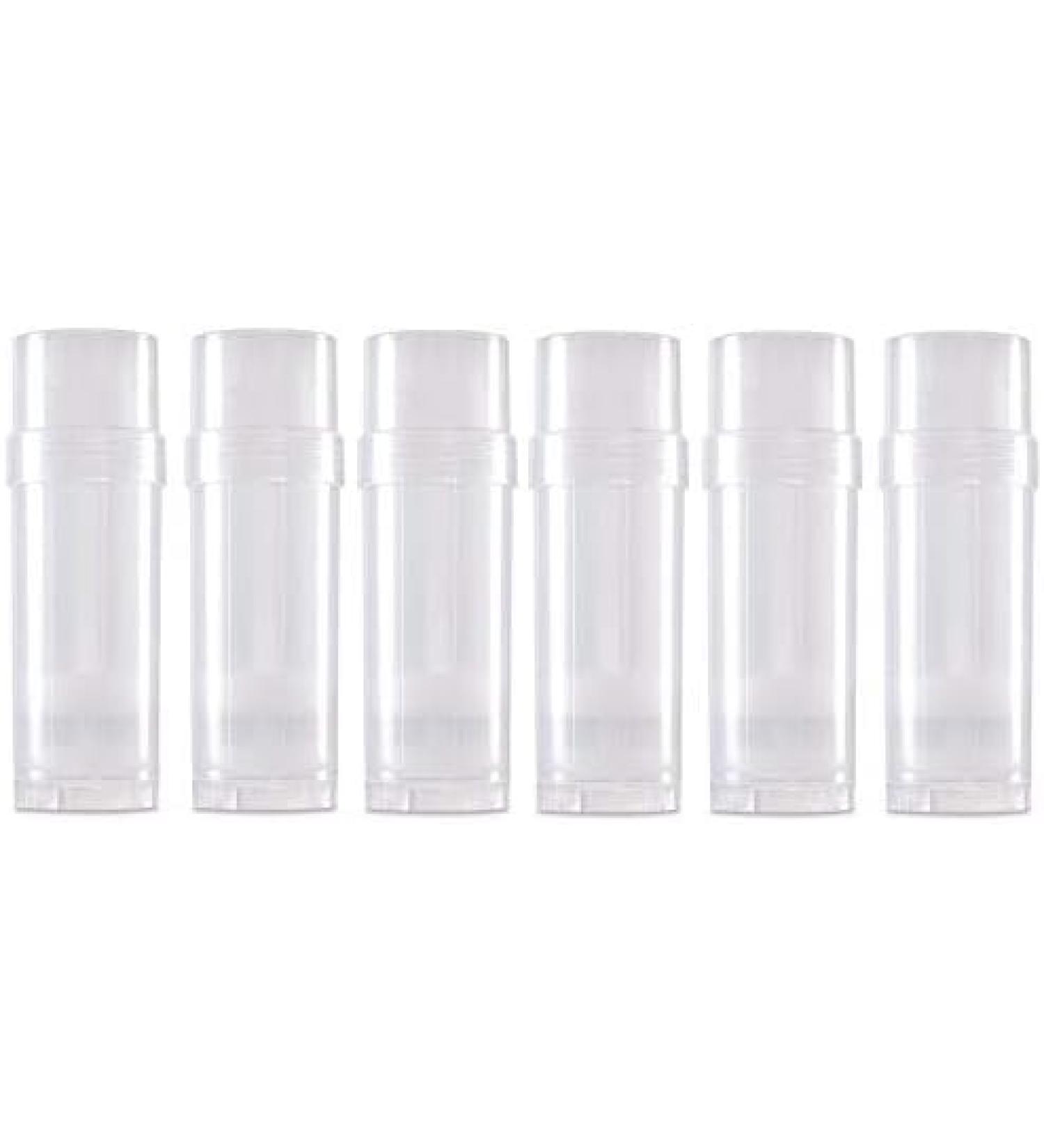 Empty Deodorant Twist-up Containers (Natural White Black) - for lotion bar heel balm etc. (1 oz.) - Travel Size Empty Deodorant Tubes 30g Small Size (6 Clear) 6 Clear - Buy Online on GoSupps.com
