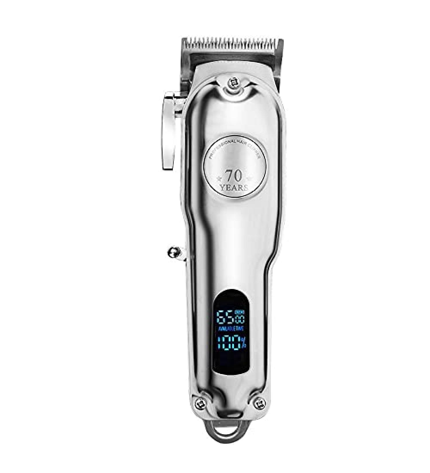Professional Rechargeable Hair Clippers with Carbon Steel Blades | All Metal Body Trimmer for Men | Ideal for Hairdressers - Buy Online on GoSupps.com
