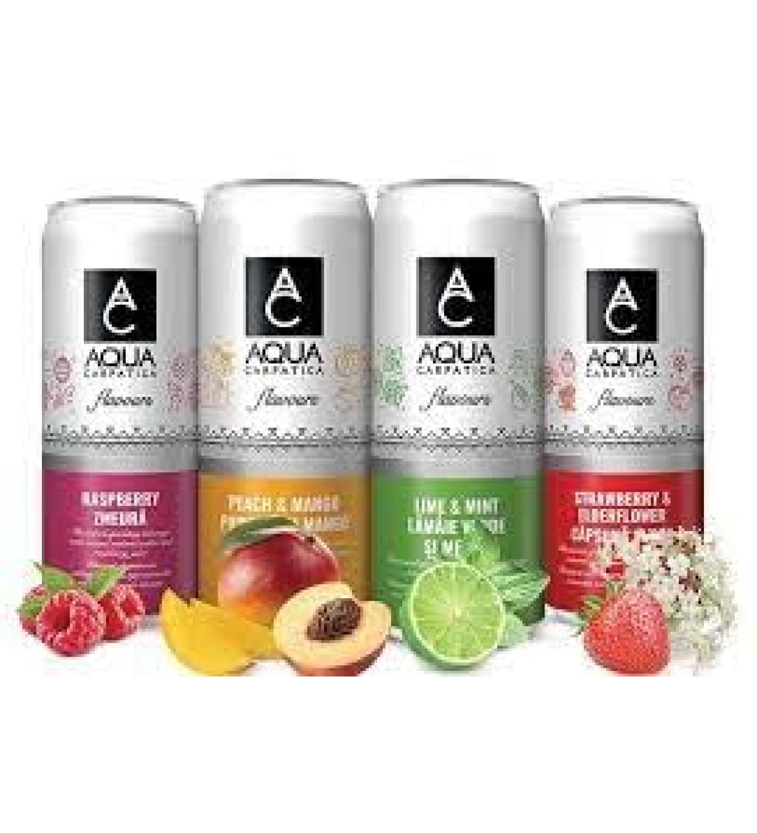 Carpatica Sparkling Low Sodium Natural Flavored 330ml Cans (24 x 330ml Mixed Variety Pack) Mixed Variety Pack 330 ml (Pack of 1)