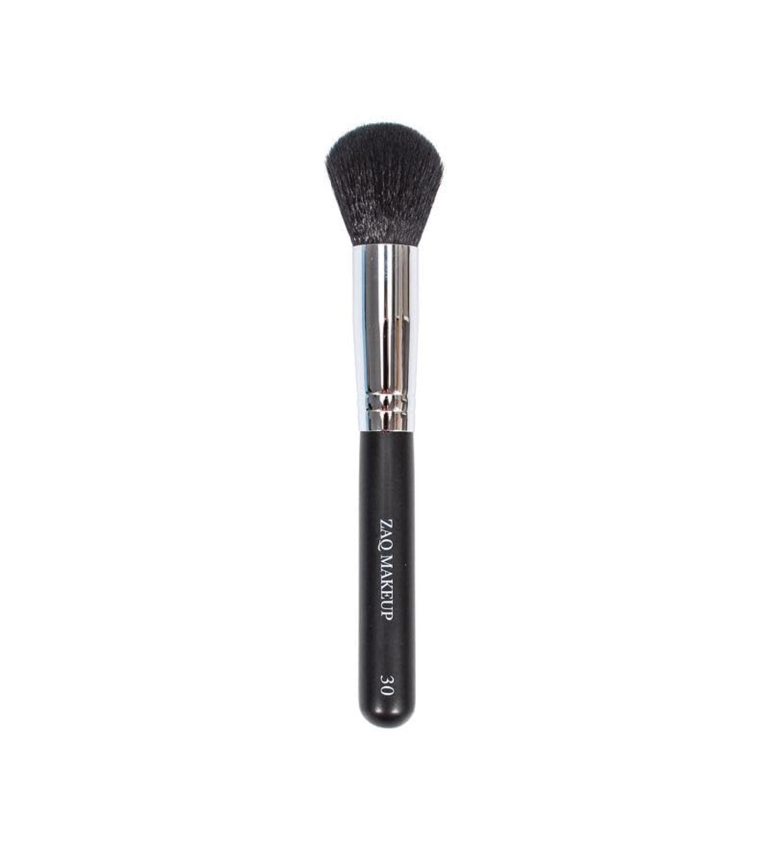 ZAQ Large Flat Powder Brush: Perfect Brush For Blending Liquid Cream and Flawless Powder Buffing Blending Concealer Vegan Makeup Tool With Cruelty-Free Bristles Black