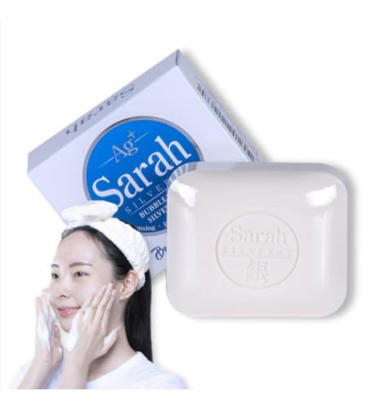 SARAH Colloidal Silver Soap Bar - Luxurious Bubbles for Skincare & Immune Support | International Shipping - Buy Online on GoSupps.com