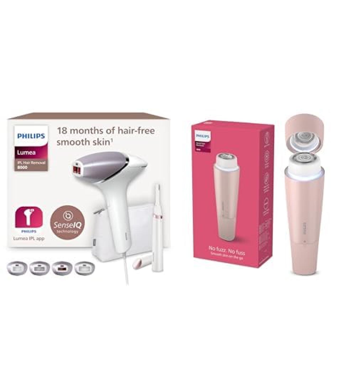 Bundle of Philips Lumea s rie 8000 pilateur lumi re puls e alternative l' pilation laser technologie SenseIQ tondeuse-stylo compact BRI949/00 + Philips Series 5000 pilateur visage BRR454/00 - Buy Online on GoSupps.com