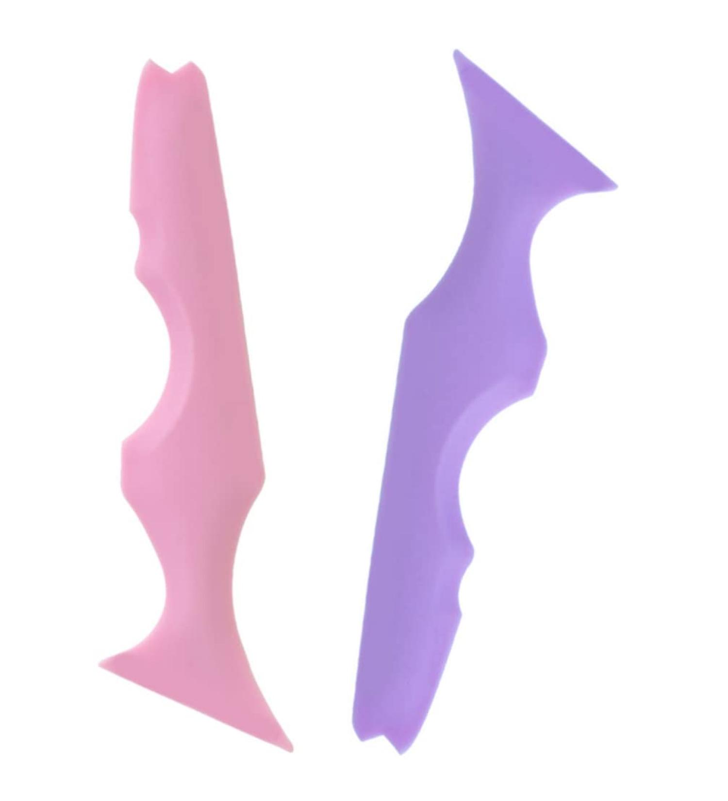 Healeved 2pcs Silicone Beauty Ruler Mold Makeup Mascara Tools Eyeliner Micro Makeup Supply Face Eyelash Tool - Buy Online on GoSupps.com