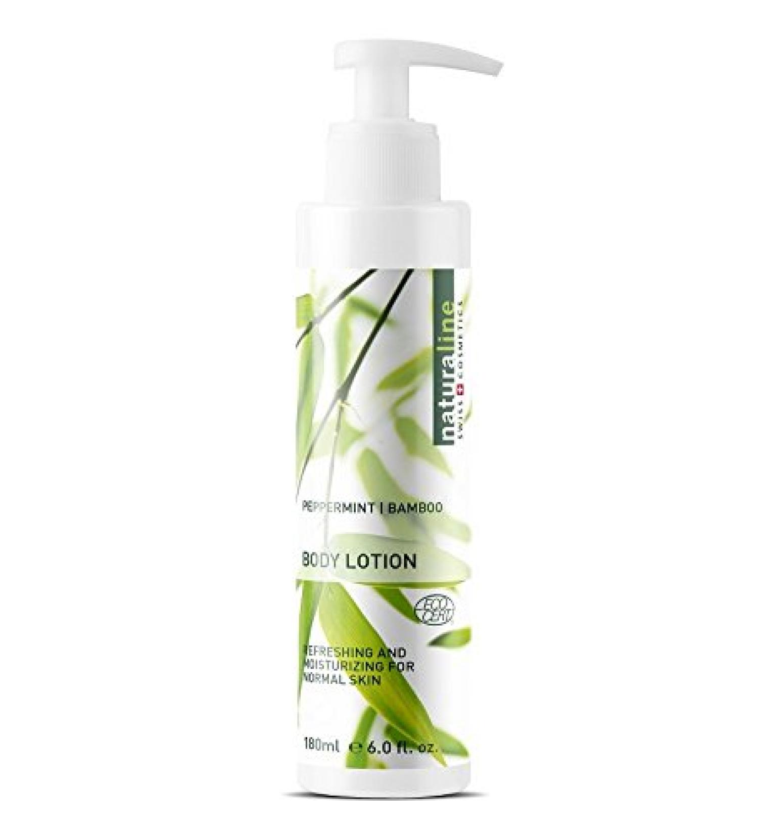 Naturaline Body Lotion with Organic Peppermint & Bamboo Extracts - Hydrating Moisturizer - 6 fl. oz - International Shipping Available - Buy Online on GoSupps.com