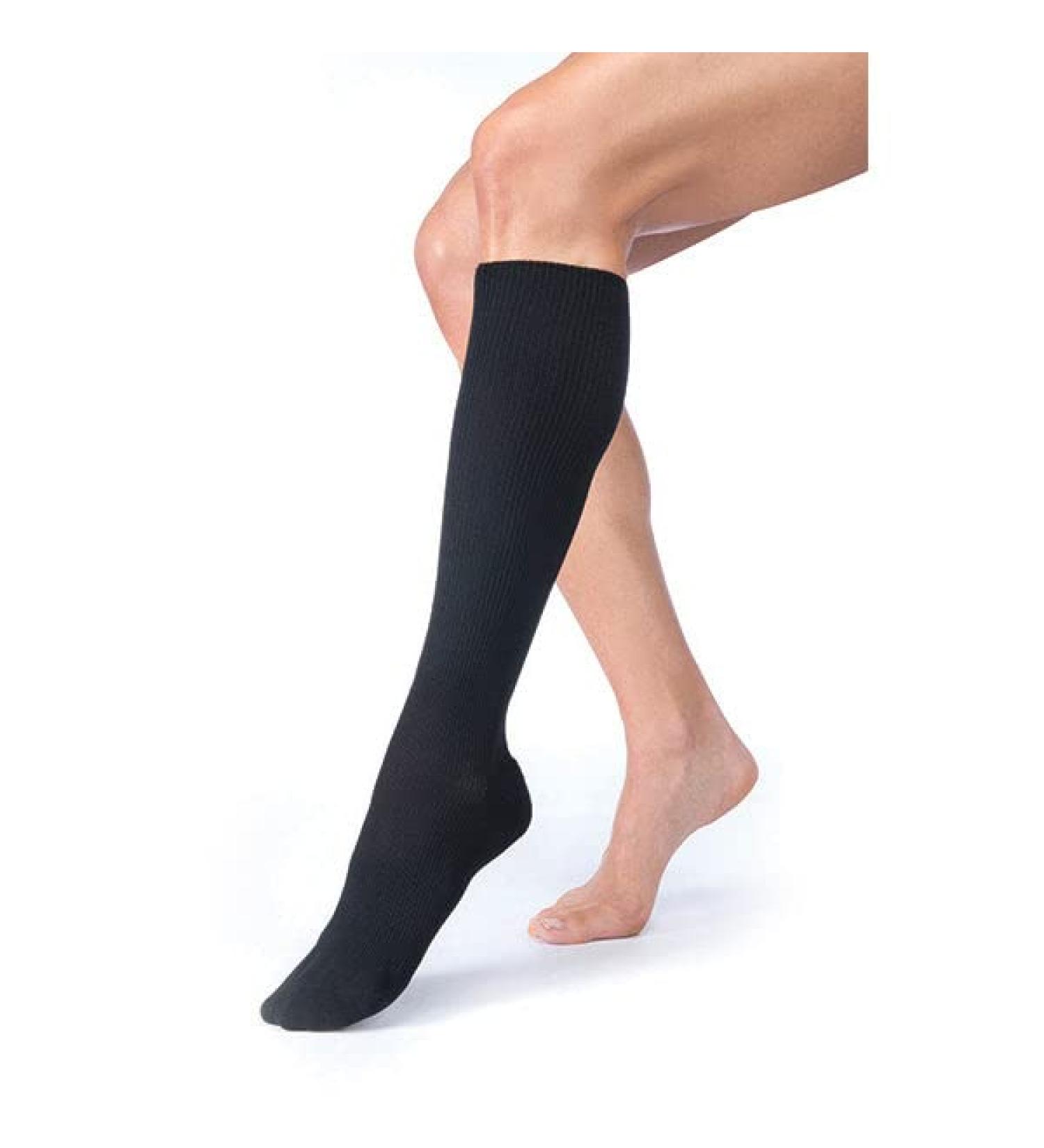 JOBST FarrowHybrid ADIW 20-30 mmHg Knee High Wide Foot Compression Liner - Black, Large, Closed Toe - Buy Online on GoSupps.com