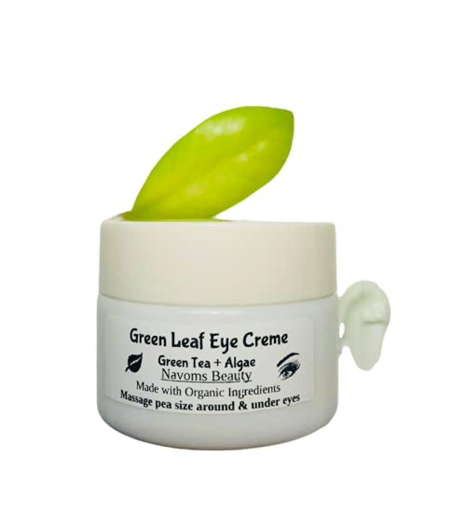 Organic Green Leaf Eye Creme with Hemp Seed Protein Eye Cream with Green Tea Sea Algae and Hemp Protein Nourishing Cream for Delicate Skin All Ages and Skin Types Anti Aging - VEGAN (1 oz) - Buy Online on GoSupps.com