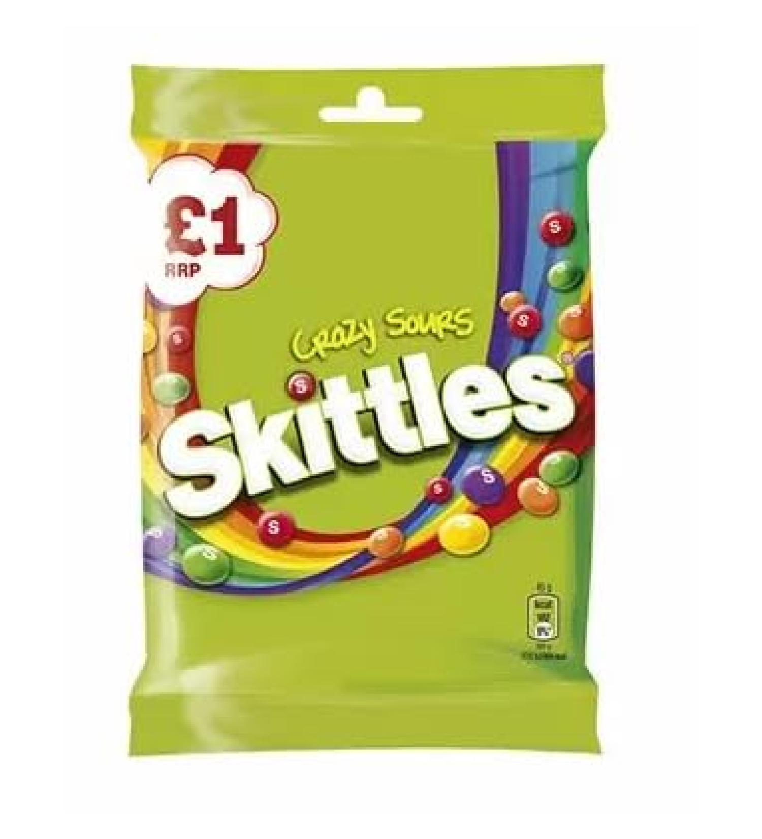 Ellies Jellies Skittles Crazy Sours Bags 1 PMP x1
