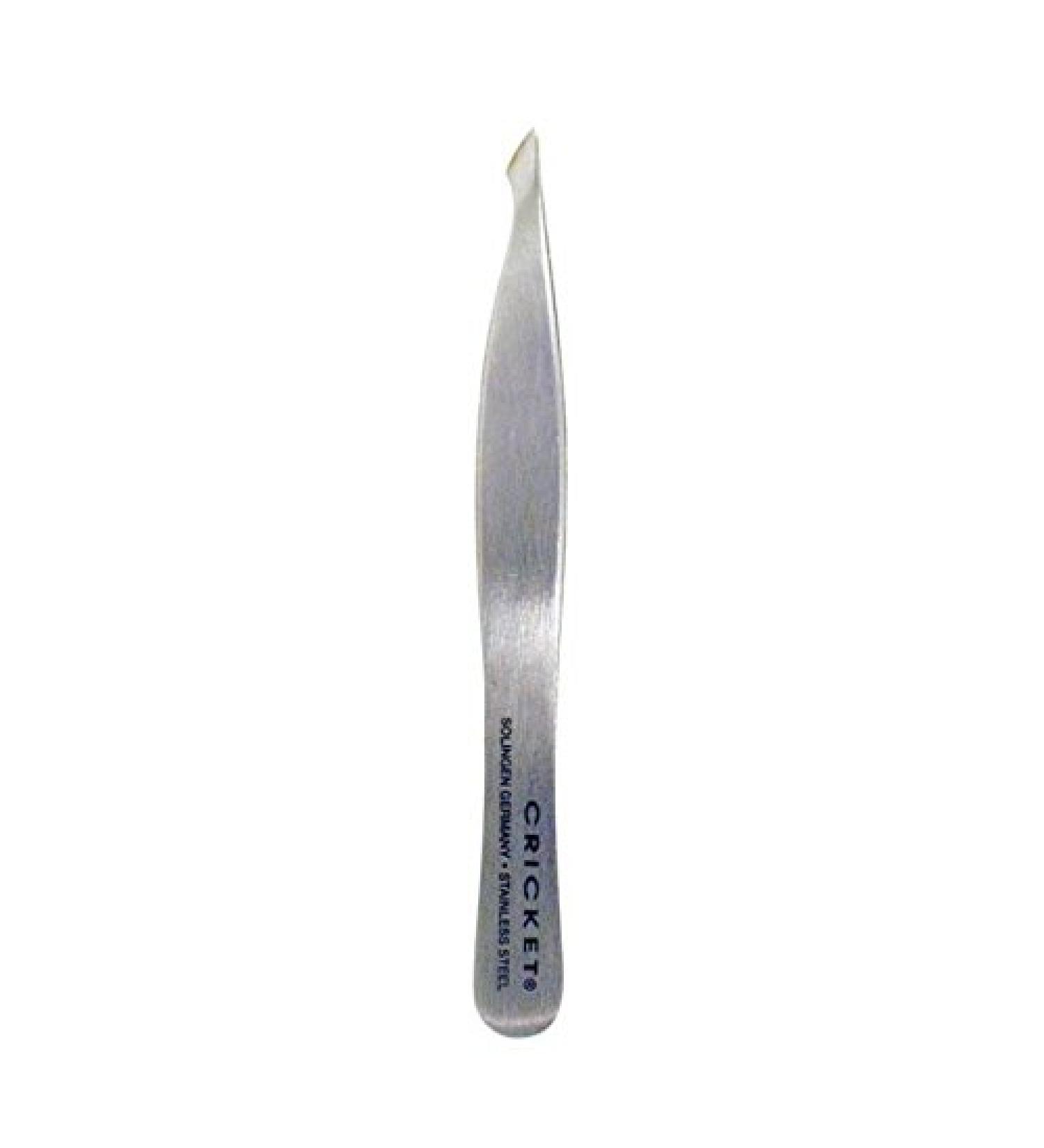 Cricket Beauty Hardware Pro Point/Slant Tweezers for Professional Plucking or Tweezing Fine Ingrown Facial Hair Eyebrows  Luxury Fine Sharp Tip  German Stainless Steel