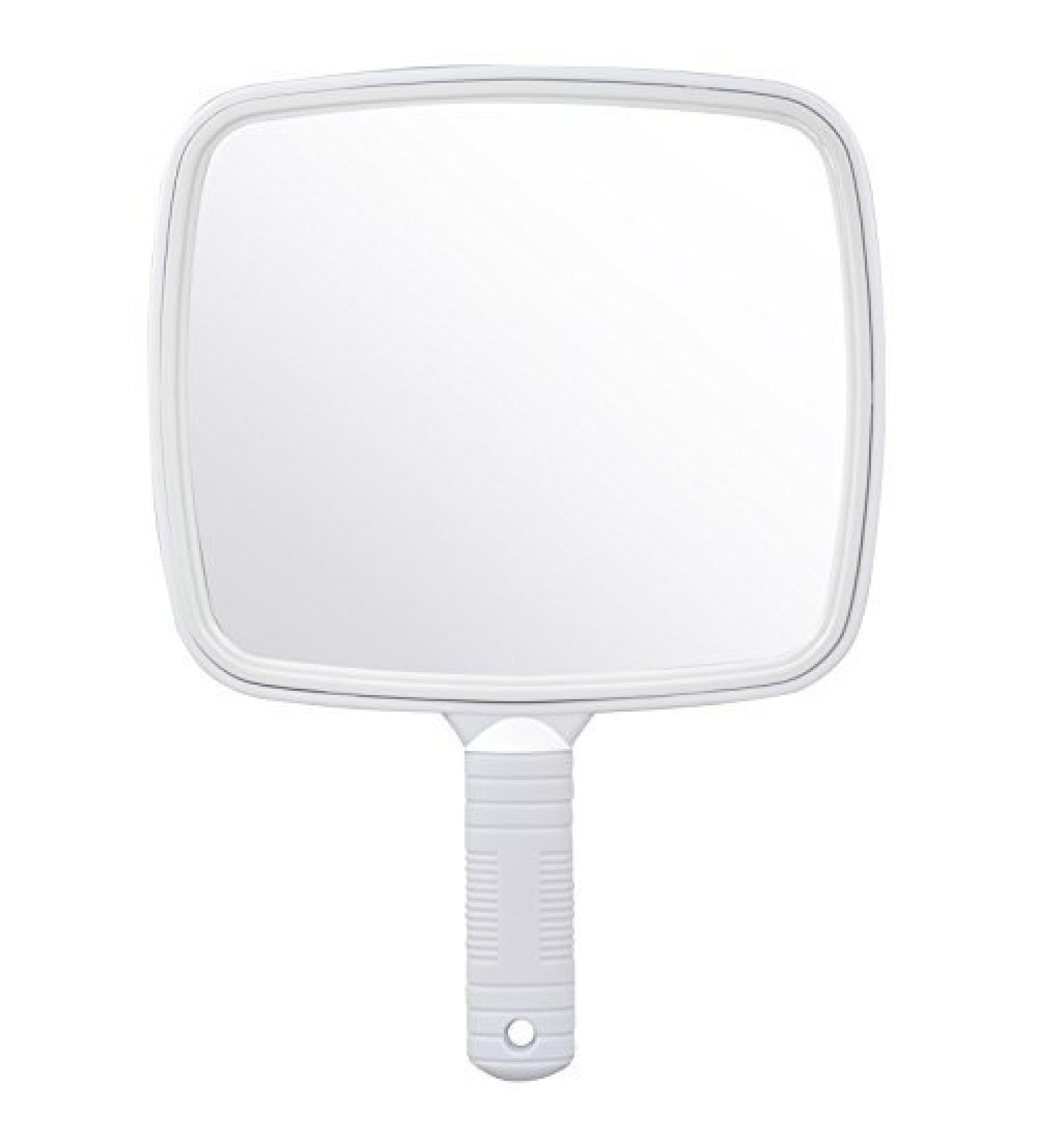Accessotech Professional Handheld Salon Hairdressers Paddle Mirror Tool - White - Buy Online on GoSupps.com