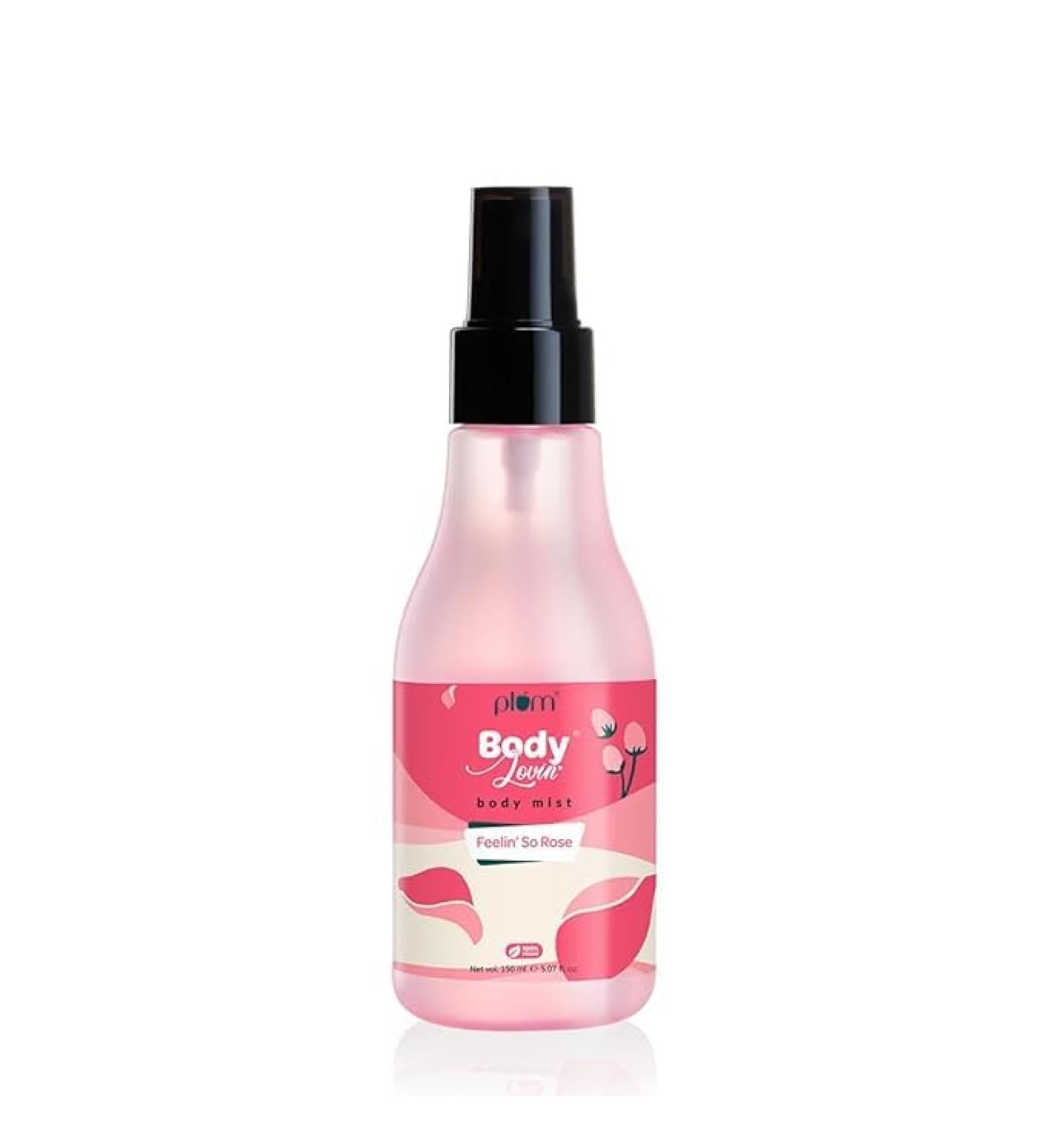 BodyLovin' Feelin' So Rose Body Mist | Long Lasting Floral Fragrance For Women With Fresh Floral Rose & Musk | High On Fun | Travel-Friendly Perfume Body Spray 150 ml - Buy Online on GoSupps.com