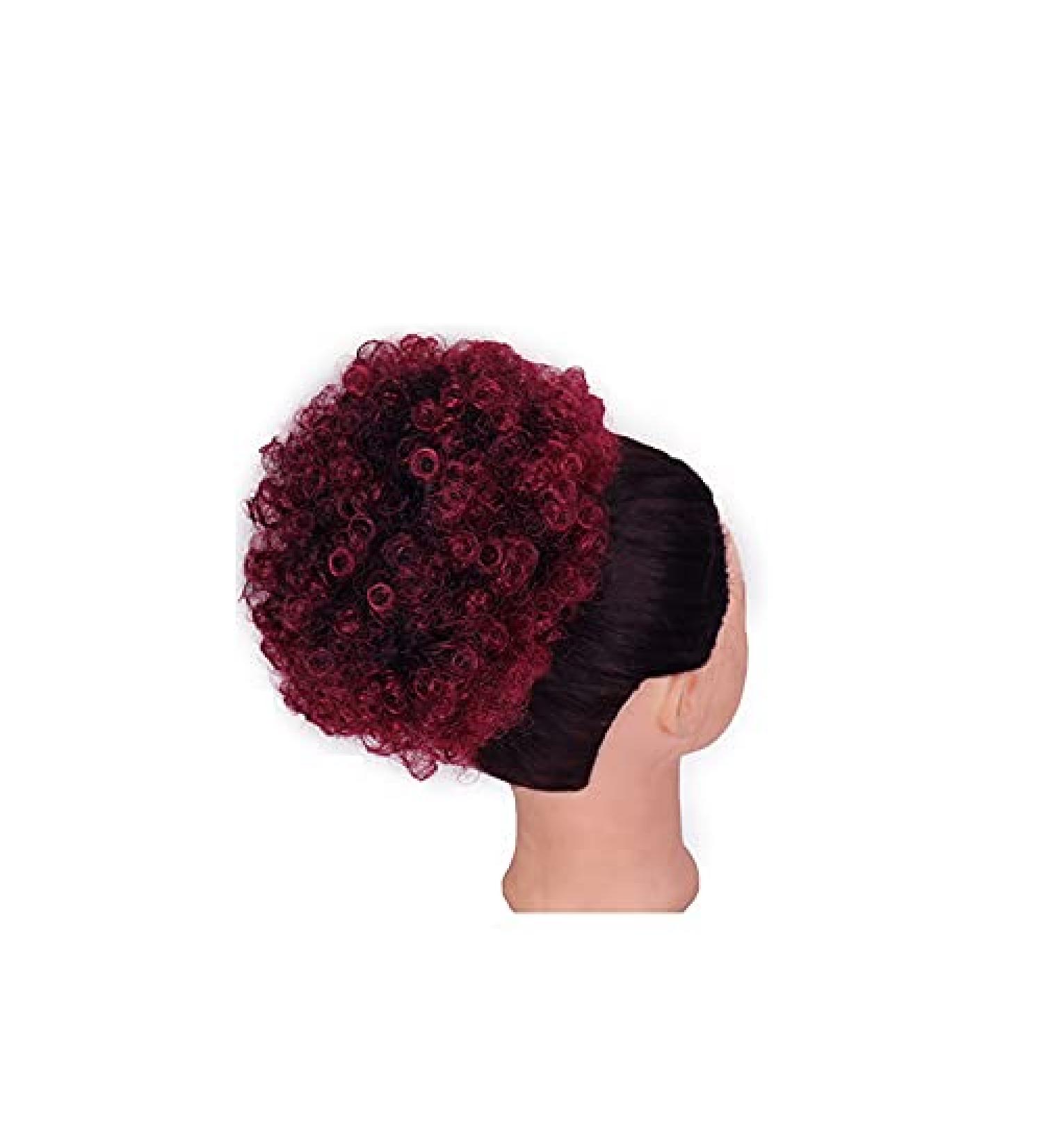Synthetic Puff Hair Bun | Kinky Curly Drawstring Afro Chignon | Hair Extensions & Ponytail Clips - 1BT299 - Buy Online on GoSupps.com