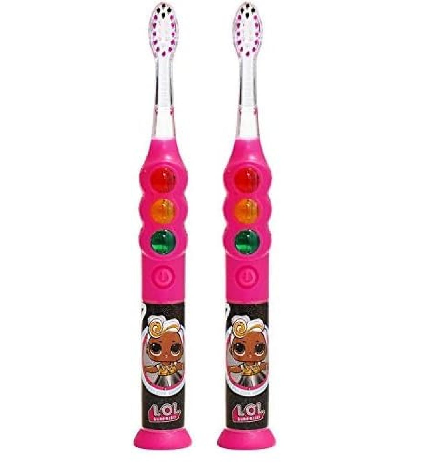 FIREFLY L.O.L. Surprise! Light Up Timer Toothbrush - Soft Bristles 1 Minute Timer Suction Cup Battery Included - Dentist Recommended for Ages 3+ - 2 Pack - Buy Online on GoSupps.com