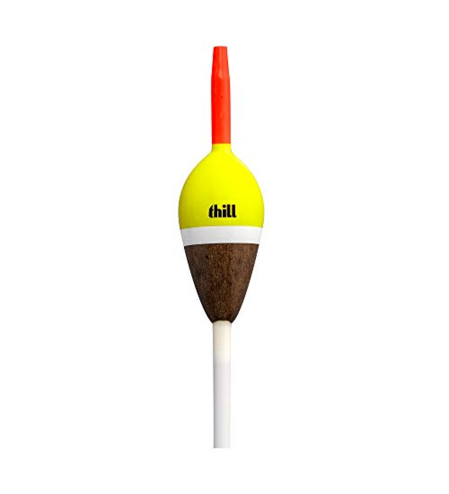 Thill America's Classic Float Fishing Bobber with Buoyant Balsa Wood Body, Pack of 2 Slip Float 7/8" Oval