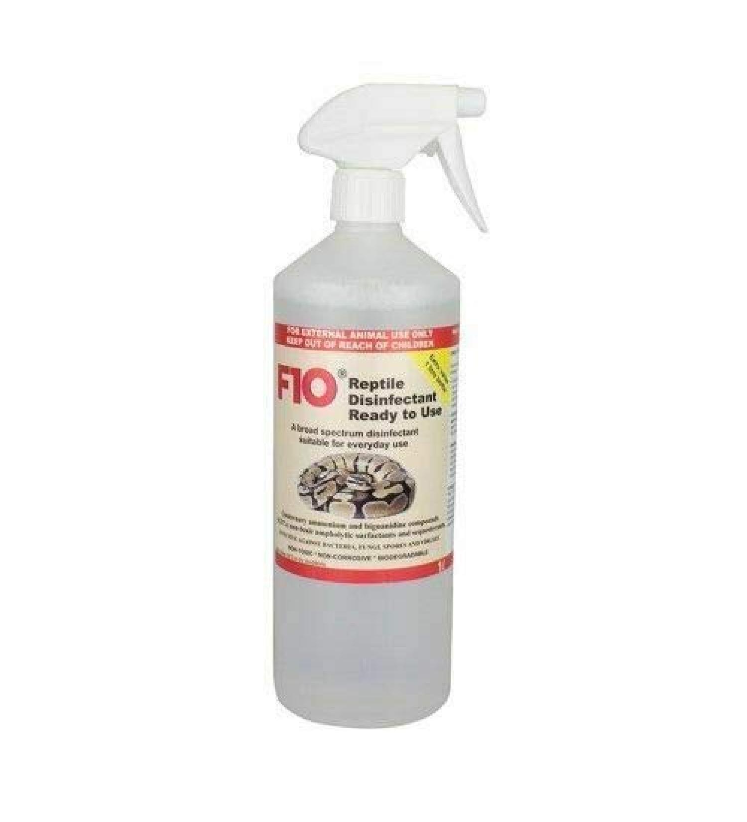 Fab Finches F10 Reptile Ready to Use Disinfectant 1 Litre Terrariums Pet Cleaner