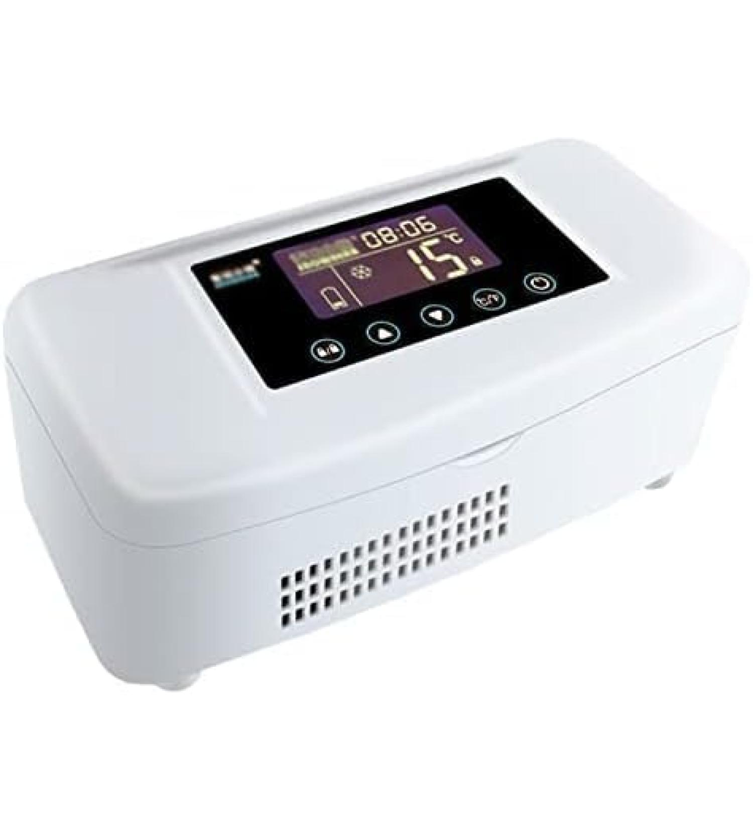 Diabetic Mini Fridge Portable Insulin Cooler Medicine Refrigerator Compact Medical Cooling Box 189x82x74mm With LED Display For Home Vehicle Camping Travel Single Battery Constructive23 - Buy Online on GoSupps.com