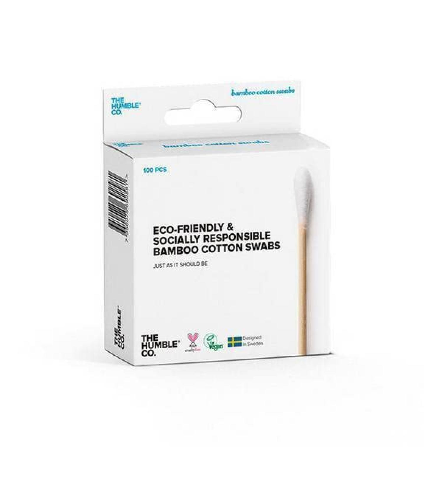 HUMBLE BRUSH Cotton Buds - 100% Natural Bamboo Eco-Friendly & Biodegradable | International Shipping Available - Buy Online on GoSupps.com
