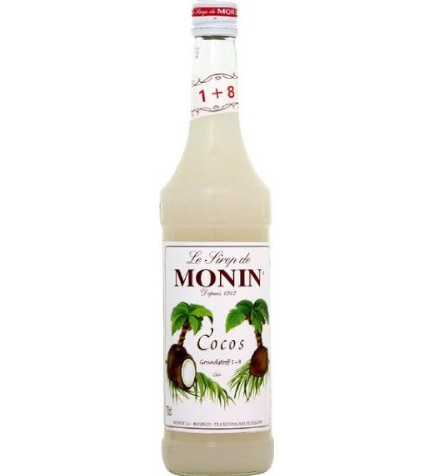 Le Sirop de Monin Cocos Coconut Syrup 1l bottle