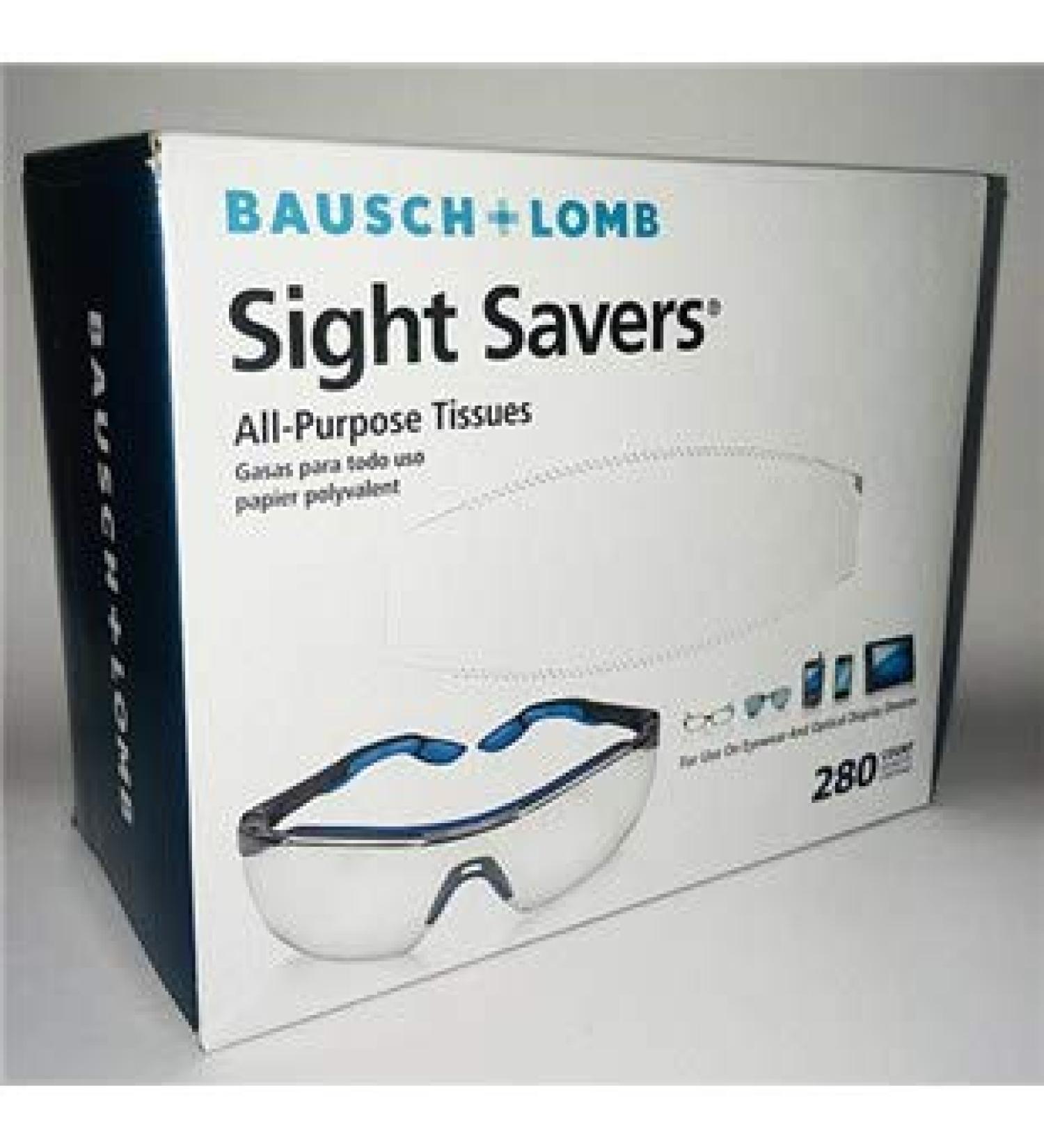 Bausch & Lomb 8566 Sight Saver Tissue Wipes 5 x 8 280/Box