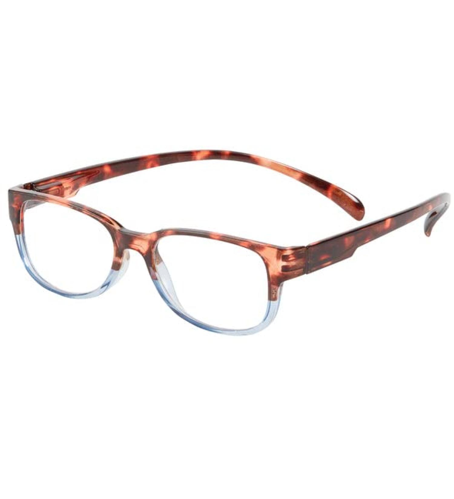 Stylish Jordan Neck Hanging Reading Glasses - Unisex Prescription Quality Anti-Reflective Comfortable Square Design in Light Blue & Tortoise - Buy Online on GoSupps.com