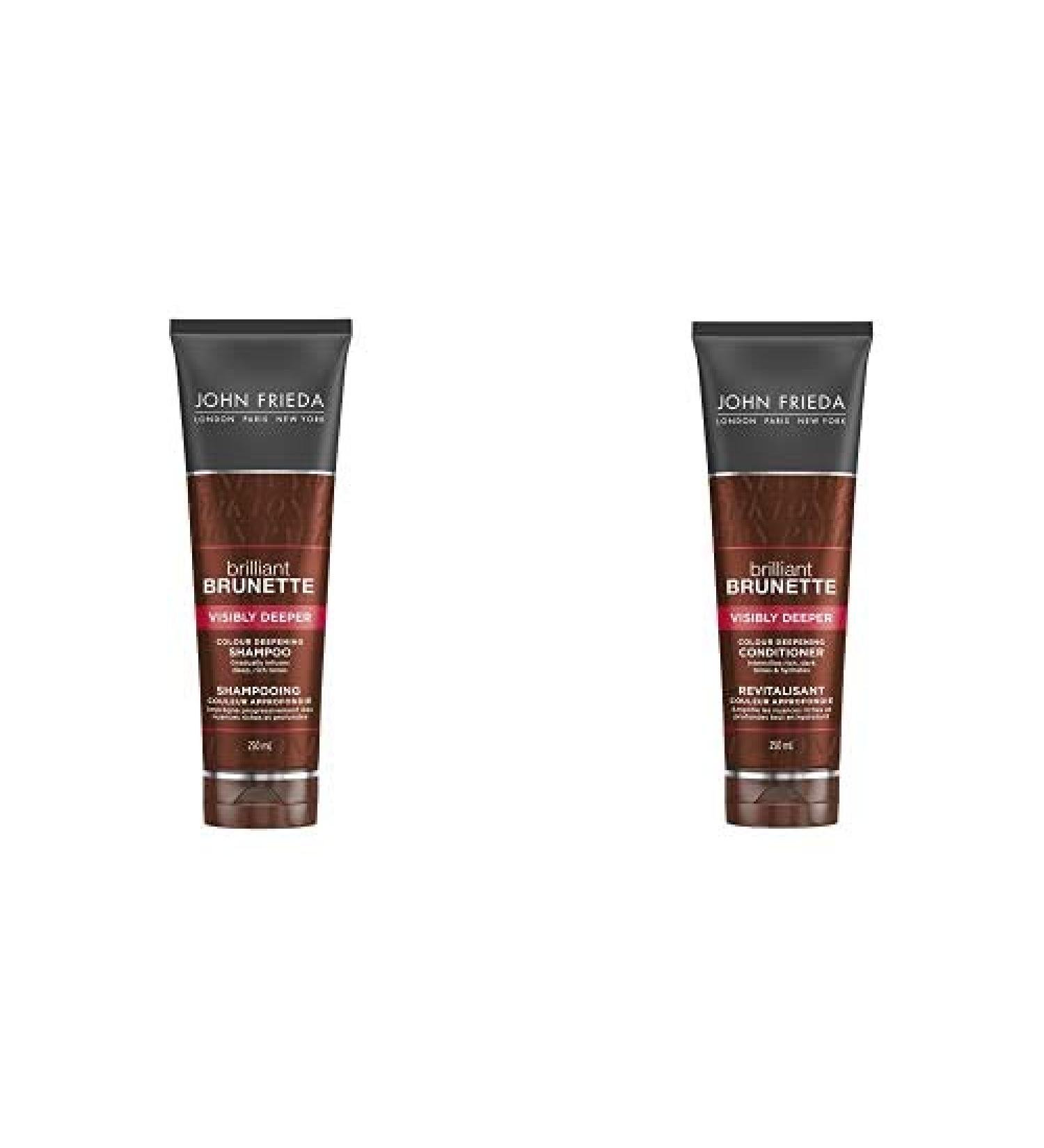John Frieda Brilliant Brunette Visibly Deeper Colour Deepening Shampoo and Conditioner (2 x 250 mL)