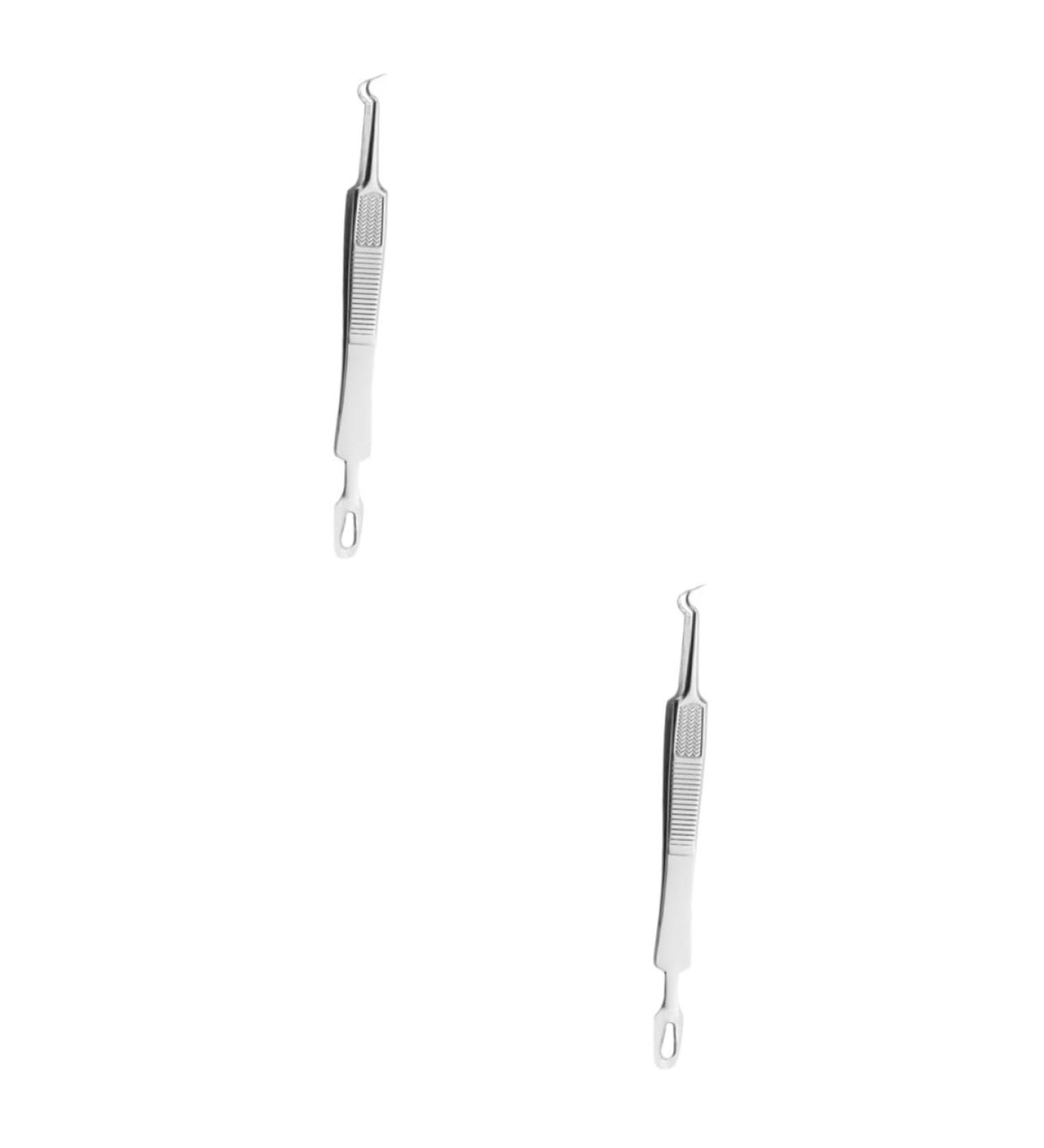 HAPINARY 6 Pcs Clip Pimple Extractor Kit Blackhead Extraction Pimple Remover Stainless Steel Silver - Buy Online on GoSupps.com