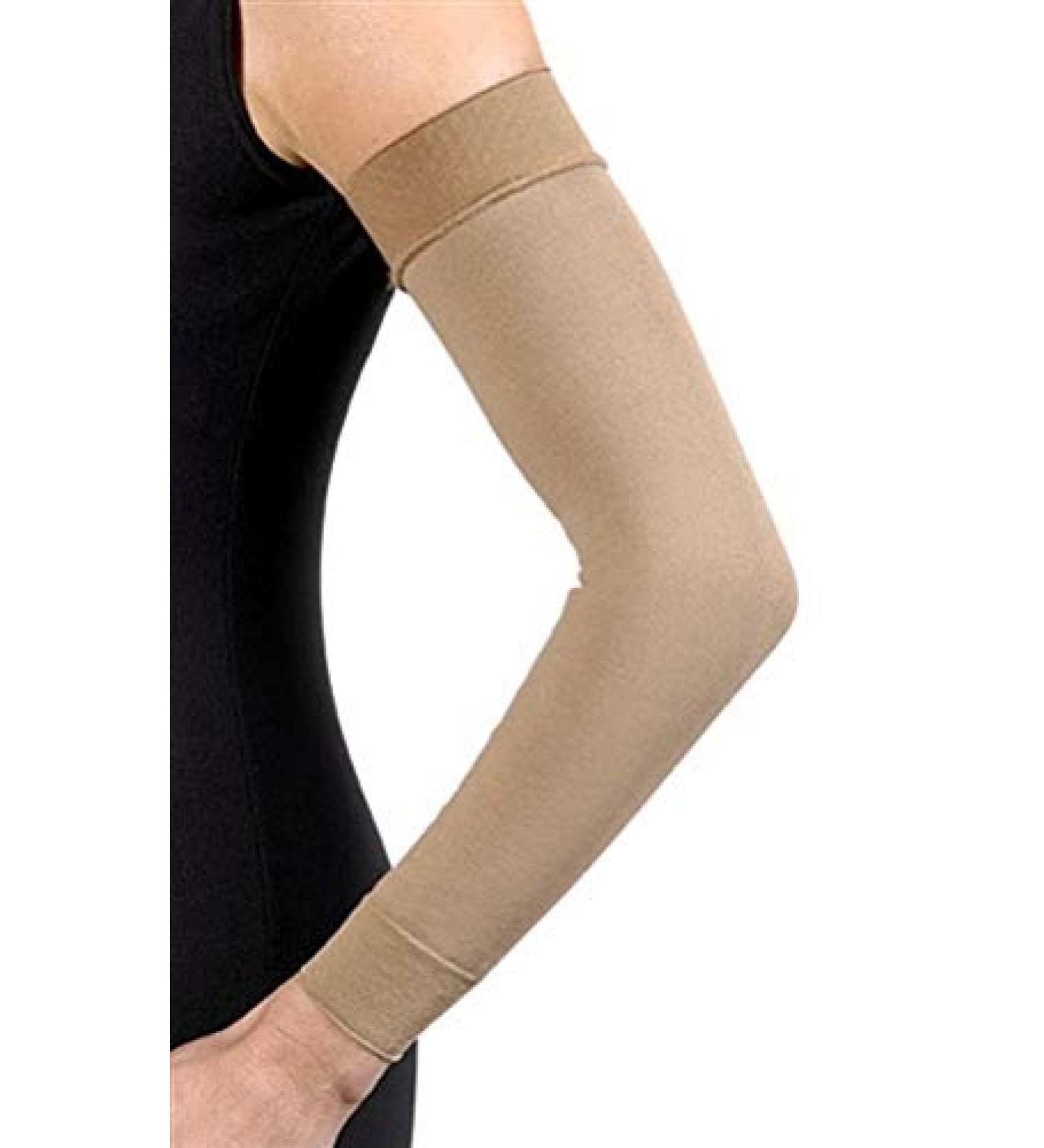BSN Medical 101332 Jobst Bella Lite Arm Sleeve with Silicone Band, 15-20 mmHg, Medium, Long, Beige