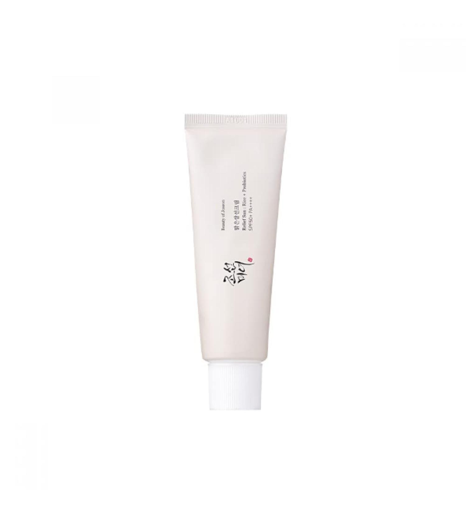 Beauty of Joseon Relief Sunscreen SPF50+ | Rice & Probiotics | Lightweight Organic Formula - 50ml - Buy Online on GoSupps.com