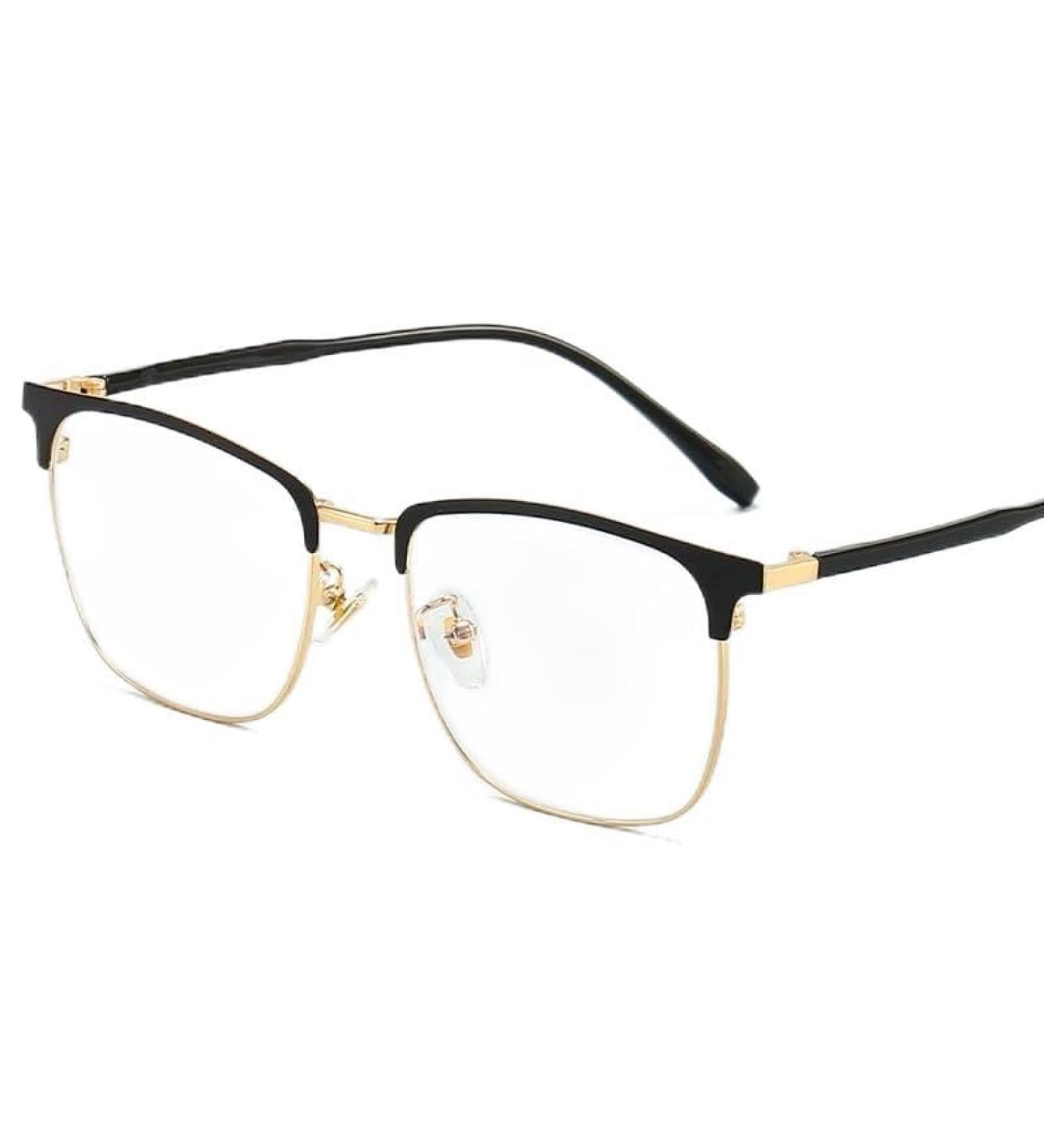 Fuqinqingoz Classic Semi-Frame Reading Glasses +100 C2 - Blue Light Blocking Glare Protection Computer Readers - Buy Online on GoSupps.com