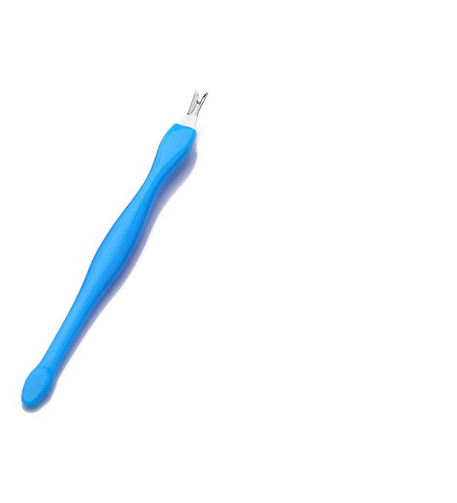 Nail Art Pusher Dead Skin Remover Stick Rod Gel Polish Stainless Steel Tweezers Nail Cutter Nail Art Tool Pedicure 010