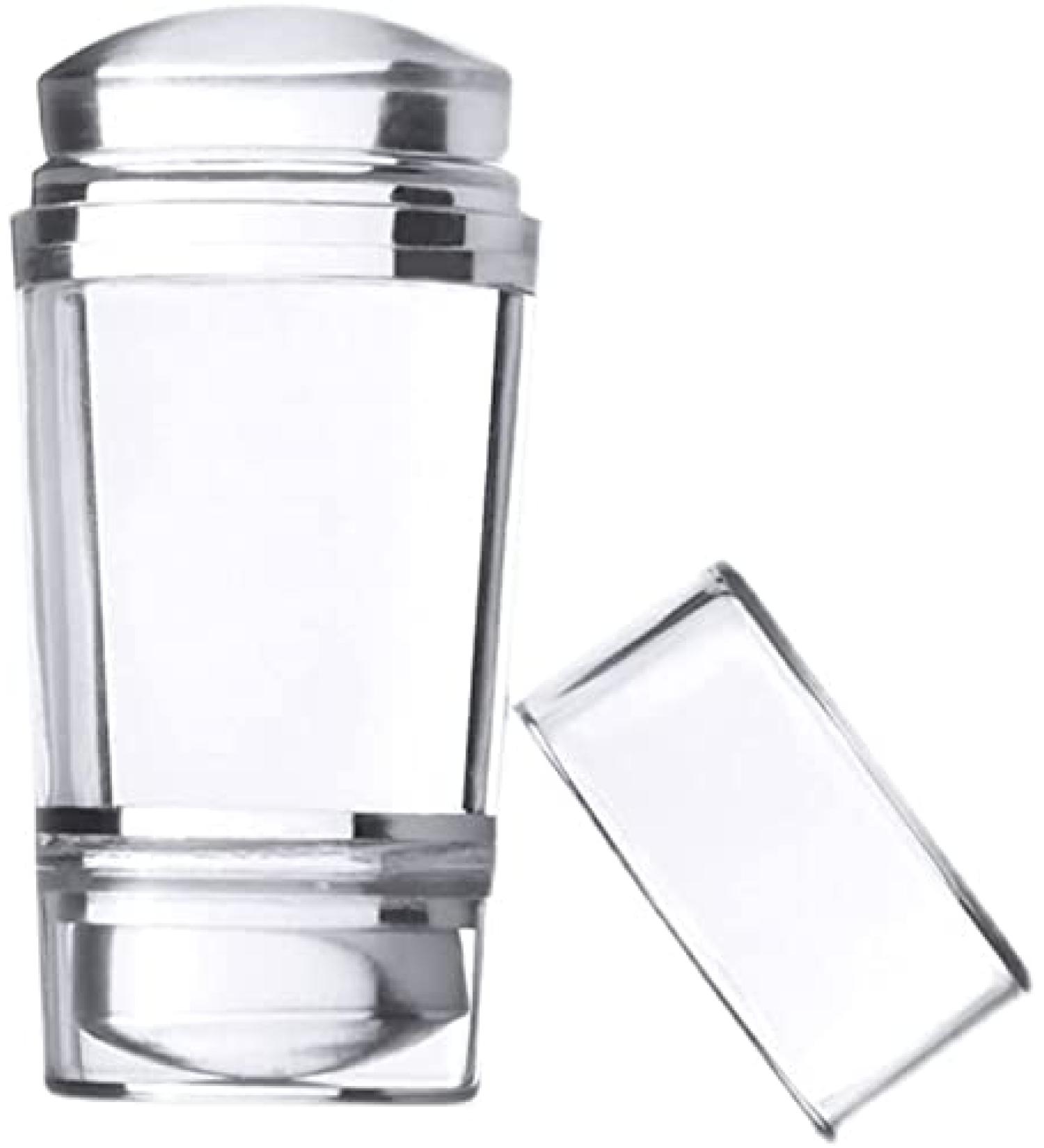 U-K Nail Art Scraper Kit French Smile Line Tools Clear Silicone Jelly Stamp with Scraper Transparent Soft Clear Stamp for Manicure Tools Useful and Practical - Buy Online on GoSupps.com