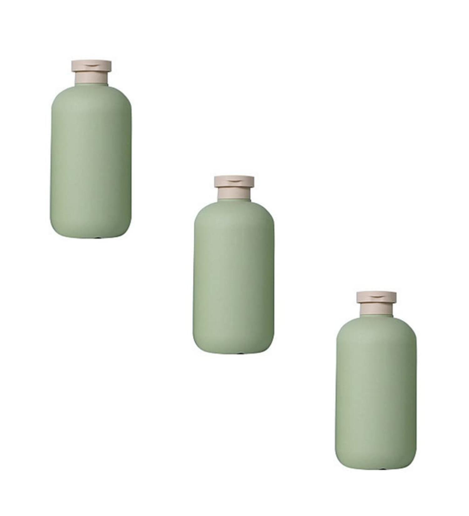 minkissy 3pcs Flip Cap Shampoo Bottles Empty Sub Package Squeeze Bottles Shower Gel Bottle Refillable Containers for Shampoo Lotions Cream Wash Conditioner Green 1 16.3x7.6cm - Buy Online on GoSupps.com