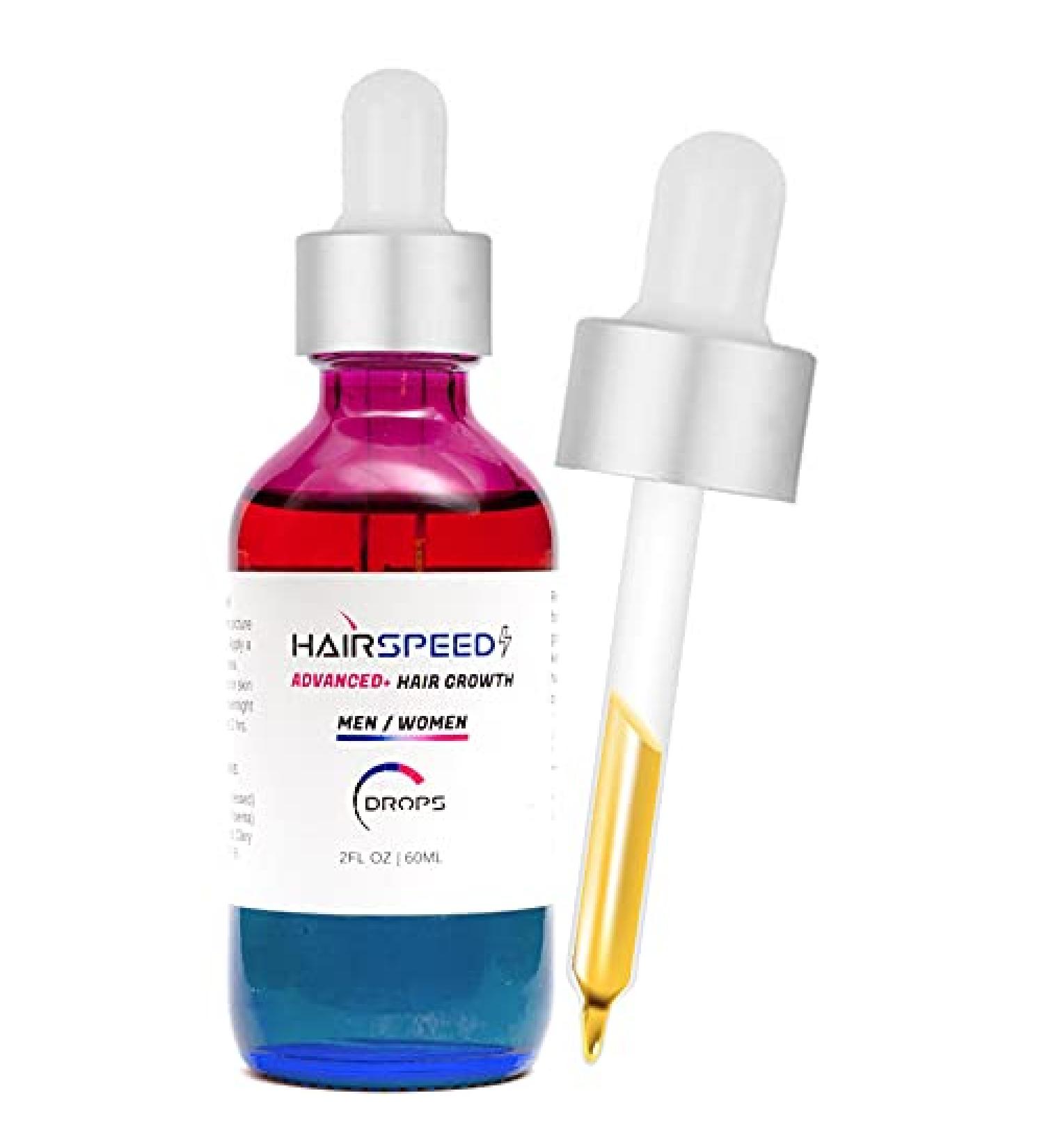 Hair Speed Advanced Natural Hair Growth Oil - With Ginger, Tea Tree & Peppermint - 2oz | Promotes Hair Regrowth, Prevents Hair Loss - Men & Women - Buy Online on GoSupps.com