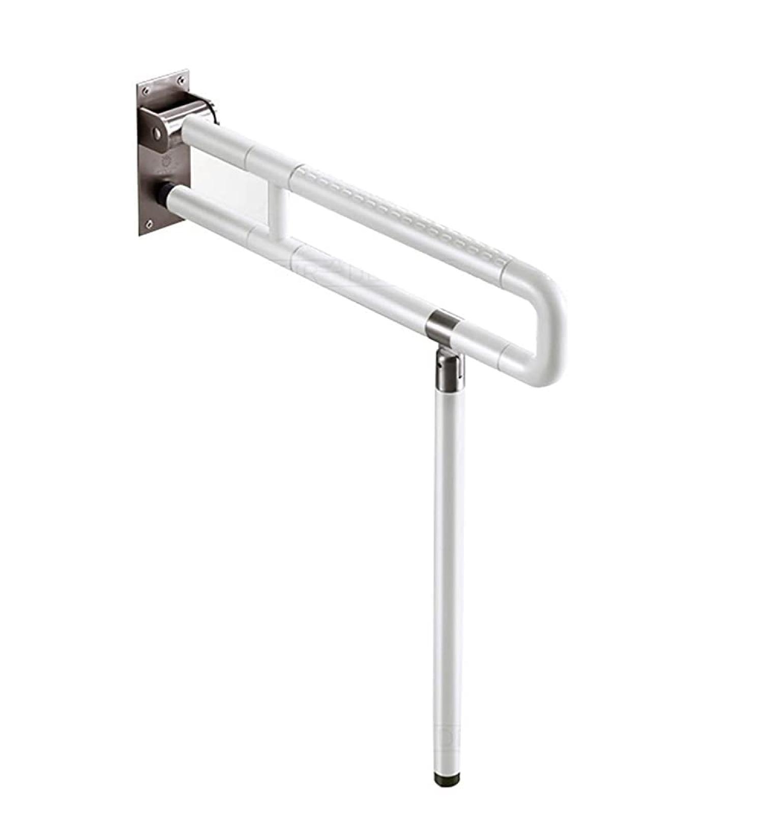 -Handrails Safety Armrests Grab Bar Bathroom U-Shaped Foldable Lift Bathroom Support Disabled Elderly Toilet Auxiliary Stainless Steel Handle/White/A-60Cm (White 75Cm) - Buy Online on GoSupps.com