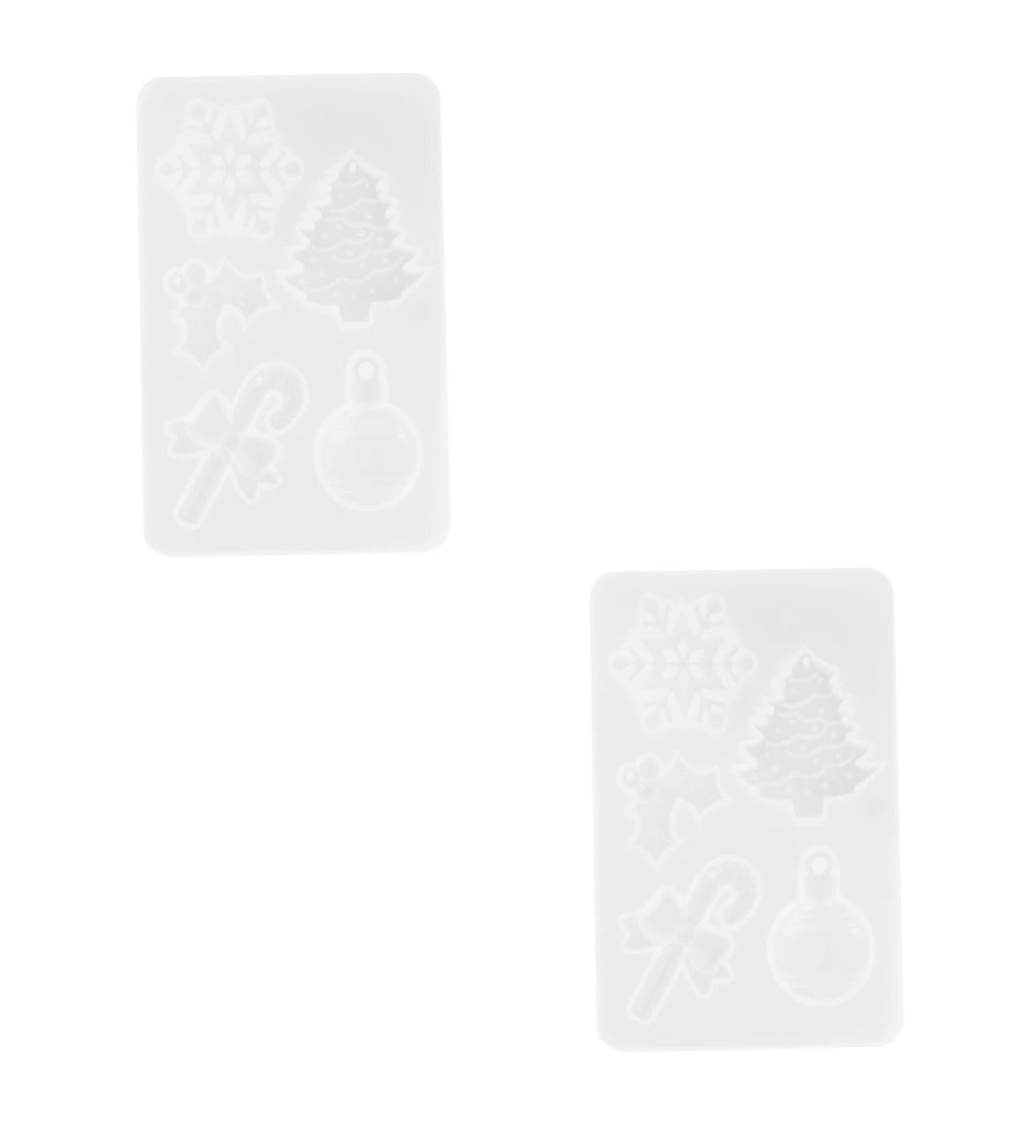 NUOBESTY 2pcs Tag Pendant Silicone Mold Silicone Earring Reverse Mould Key Chain Accessories White - Buy Online on GoSupps.com