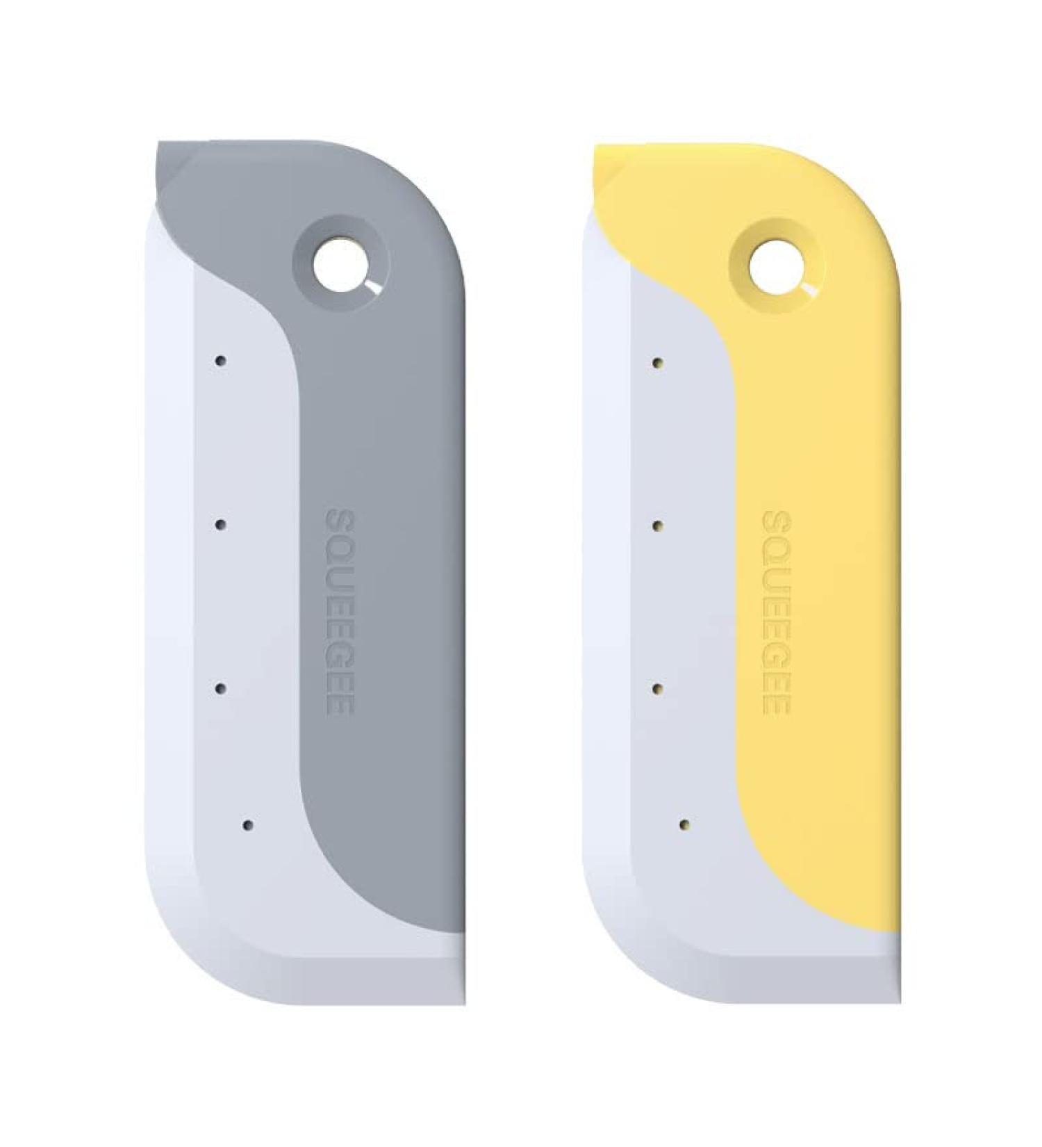 Amouy 2 Pack Mini Silicone Squeegees for Windows, Mirrors & More - Grey Yellow - Buy Online on GoSupps.com