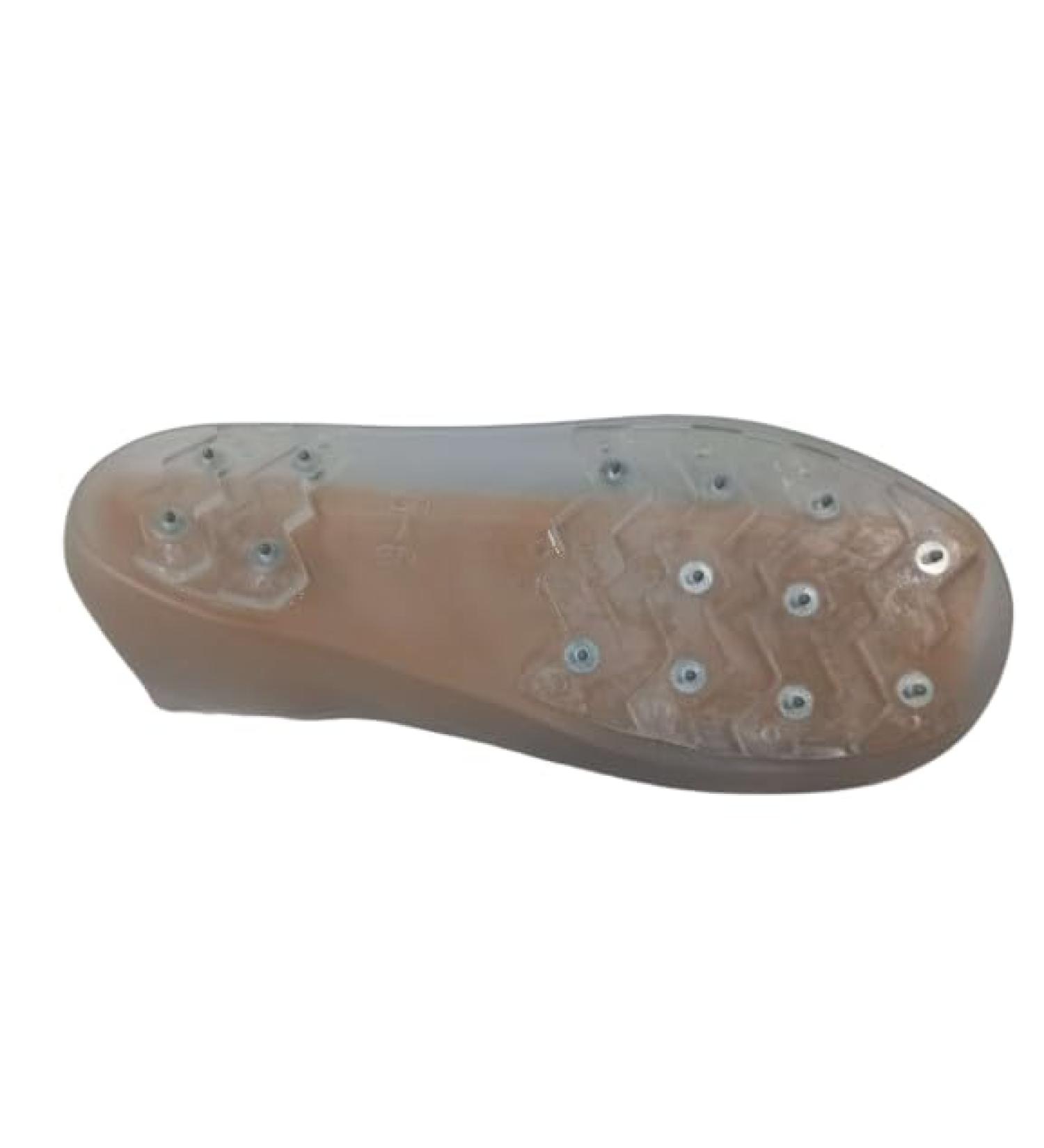 PVC Ice Snow Grippers Shoe with Metalic Spikes Sole (White) 9-10 - Buy Online on GoSupps.com