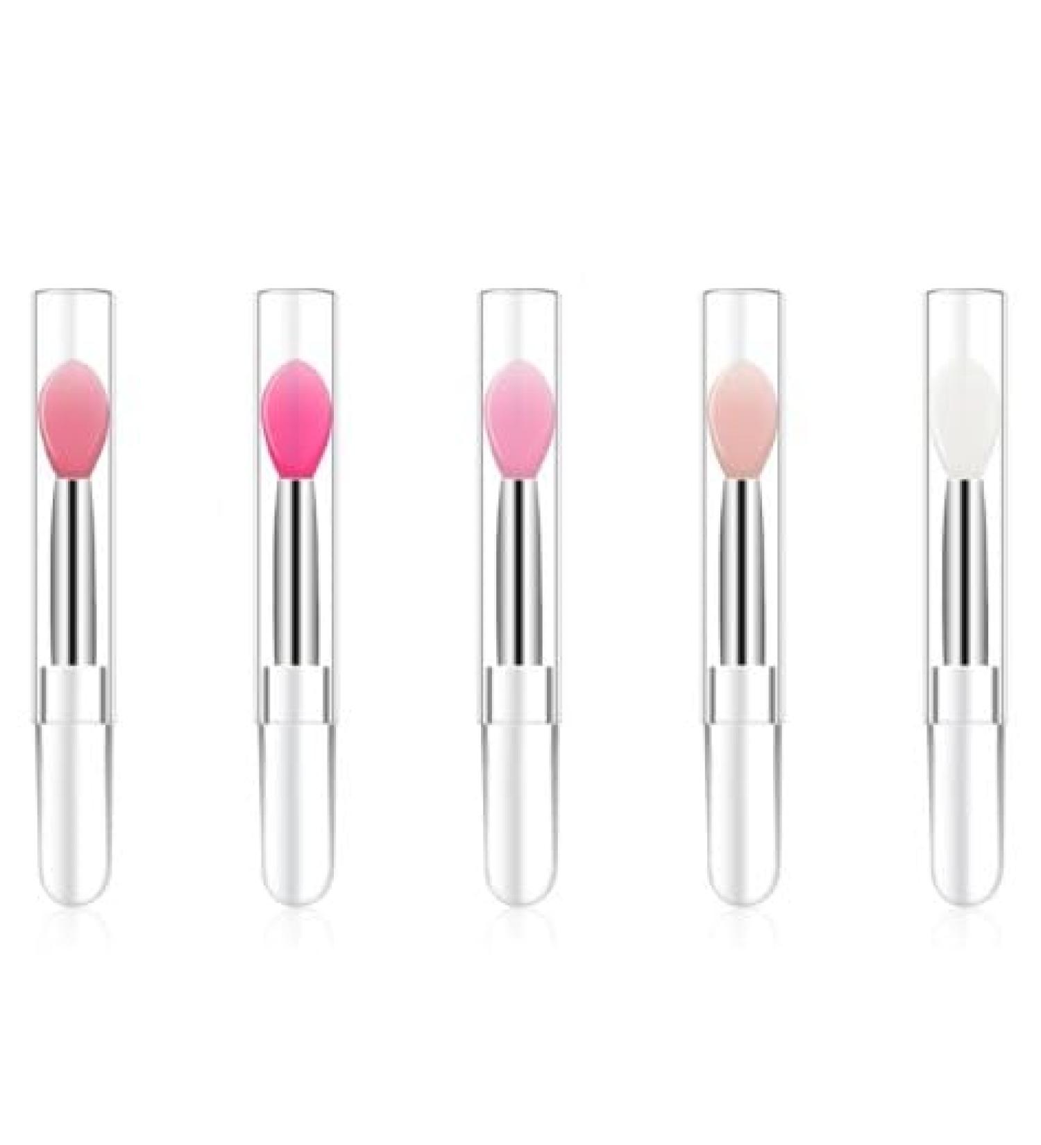 3Pcs Silicone Lip Brush Set - Lipstick Applicator with Caps for Makeup Lip Mask Tool Beauty Brushes for Lip Gloss & Oil Application - Buy Online on GoSupps.com