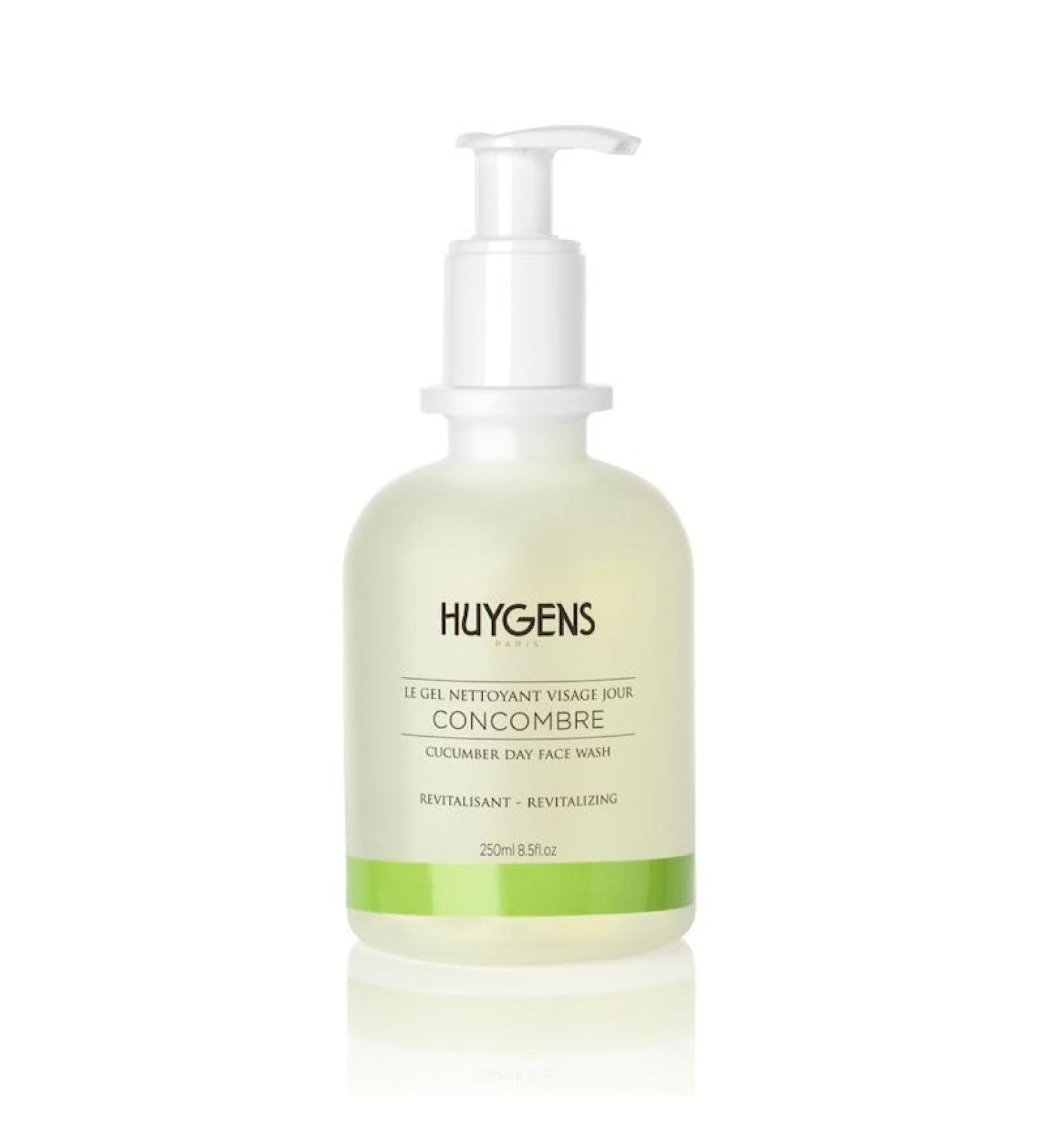 HUYGENS Revitalizing Cucumber Facial Cleansing Gel - 100% Natural - With Cucumber Extract - Organic - Moisturizing Toning Soothing - 250 ml - HUYGENS - Made in France