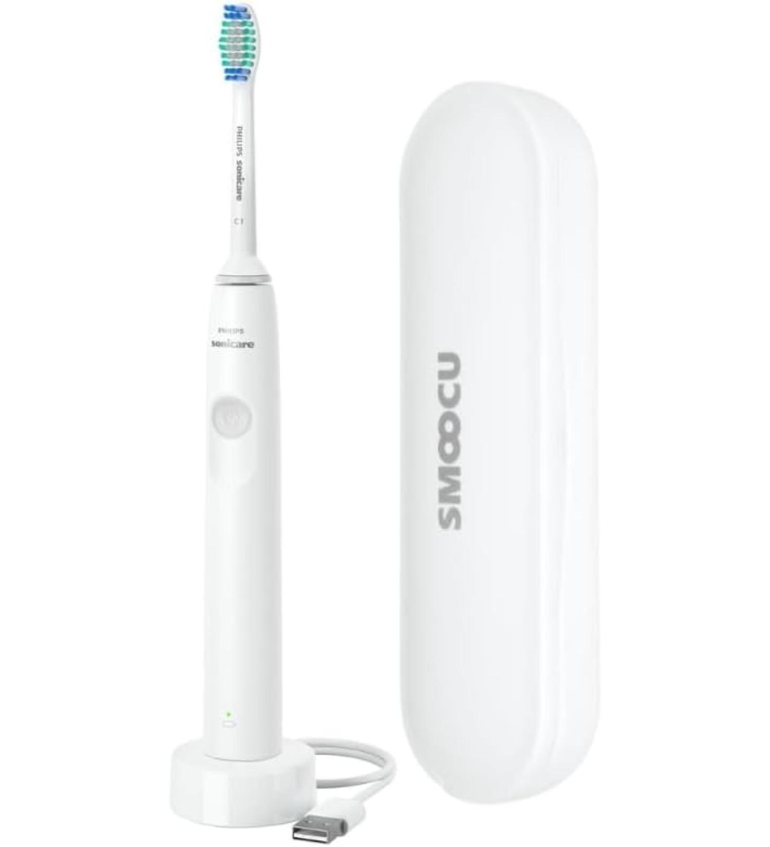 PHILIPS Sonicare DailyClean Rechargeable Toothbrush with Smoocu Case, Smart Timer, Quadpacer - Buy Online on GoSupps.com