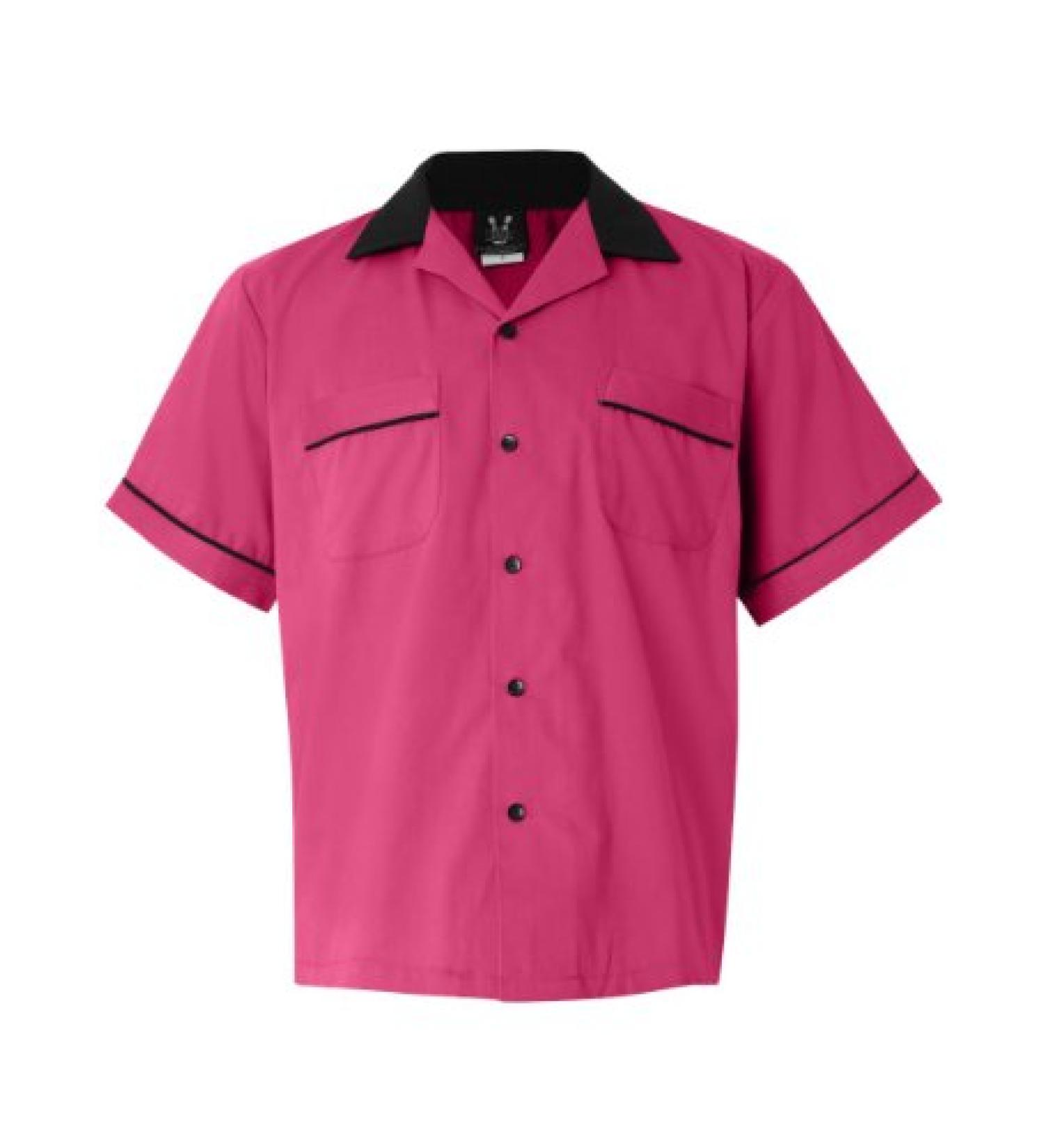 Hilton HP2244 GM Legend Bowling Shirt Medium Pink/Black - Stylish and Comfortable - Buy Online on GoSupps.com