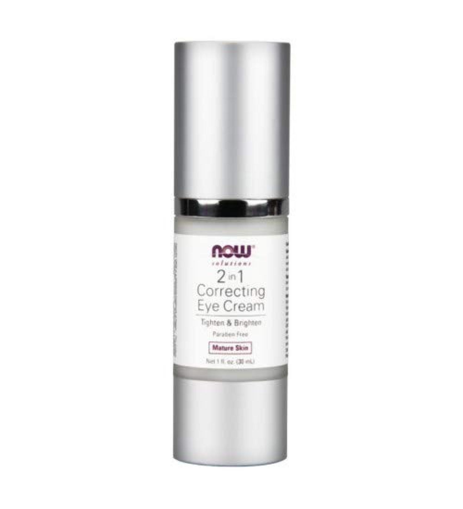 2 in 1 Correcting Eye Cream 1 oz by Now Foods (Pack of 6)