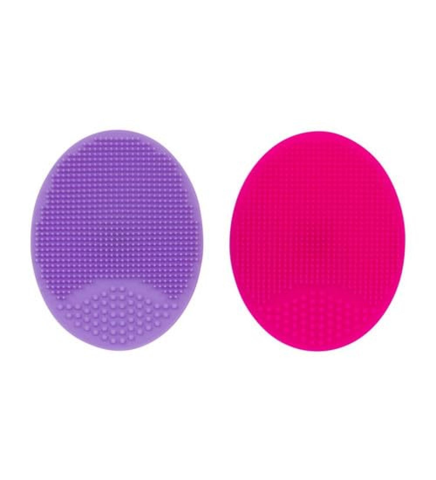 FACIAL SCRUBBERS: PURPLE/HOT PINK (2PK)