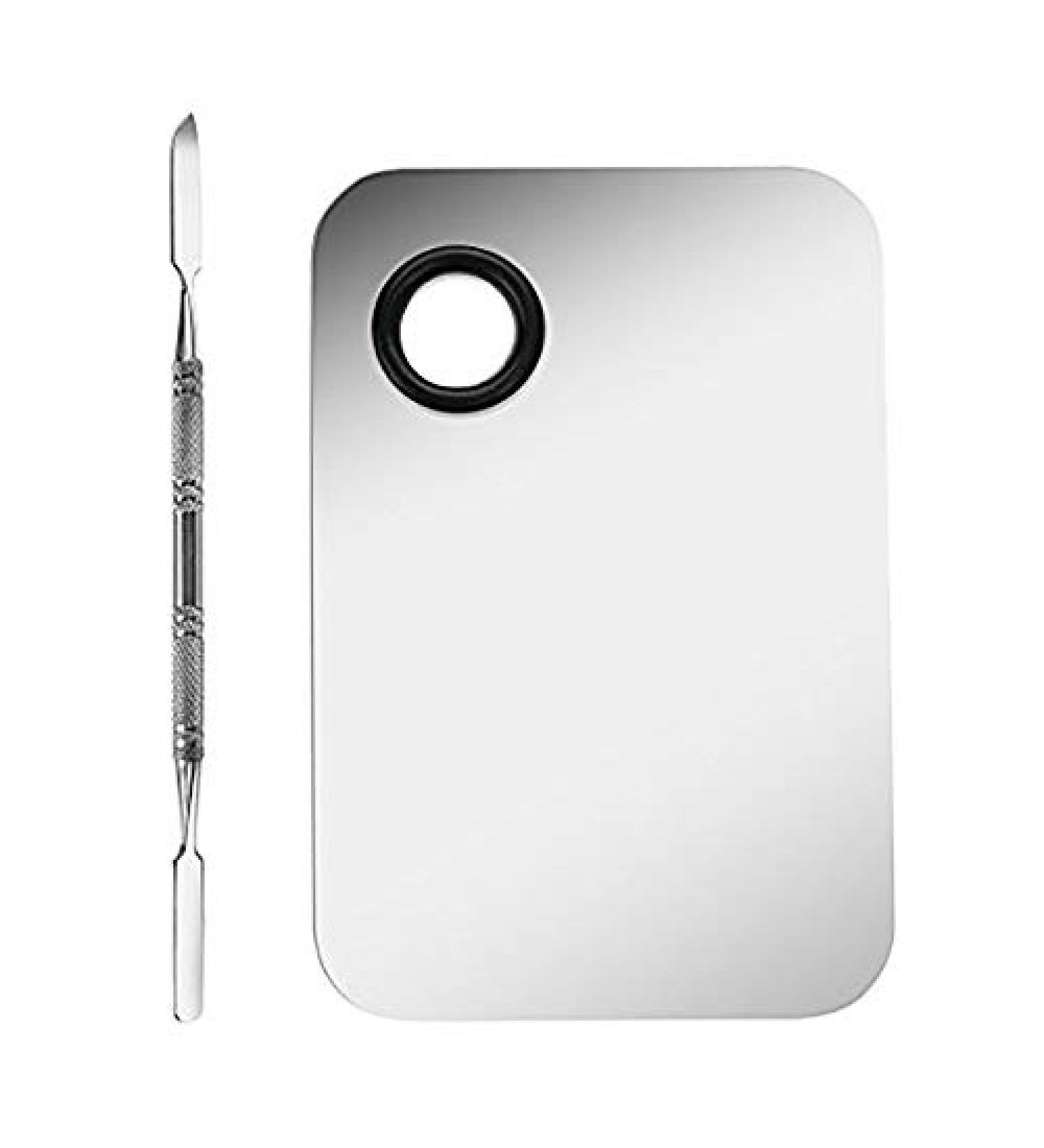 Professional Stainless Steel Makeup Palette Tray - Liquid Foundation & Watercolor Art Tools for Flawless Application - Buy Online on GoSupps.com