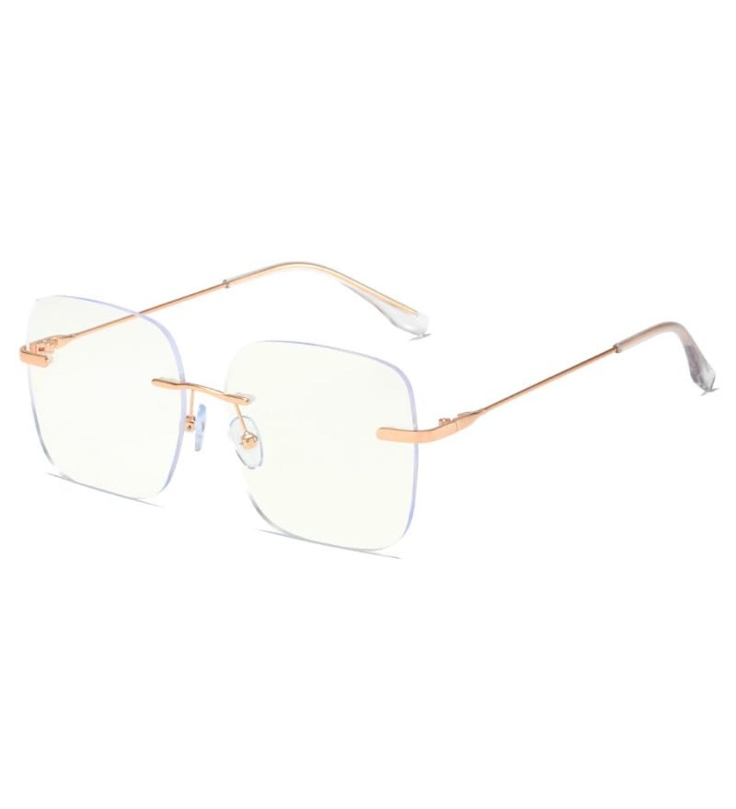 Fuqinqingoz Anti-Blue Light Oversized Reading Glasses - +150 UV Protection & Comfort in Rose Color - Buy Online on GoSupps.com