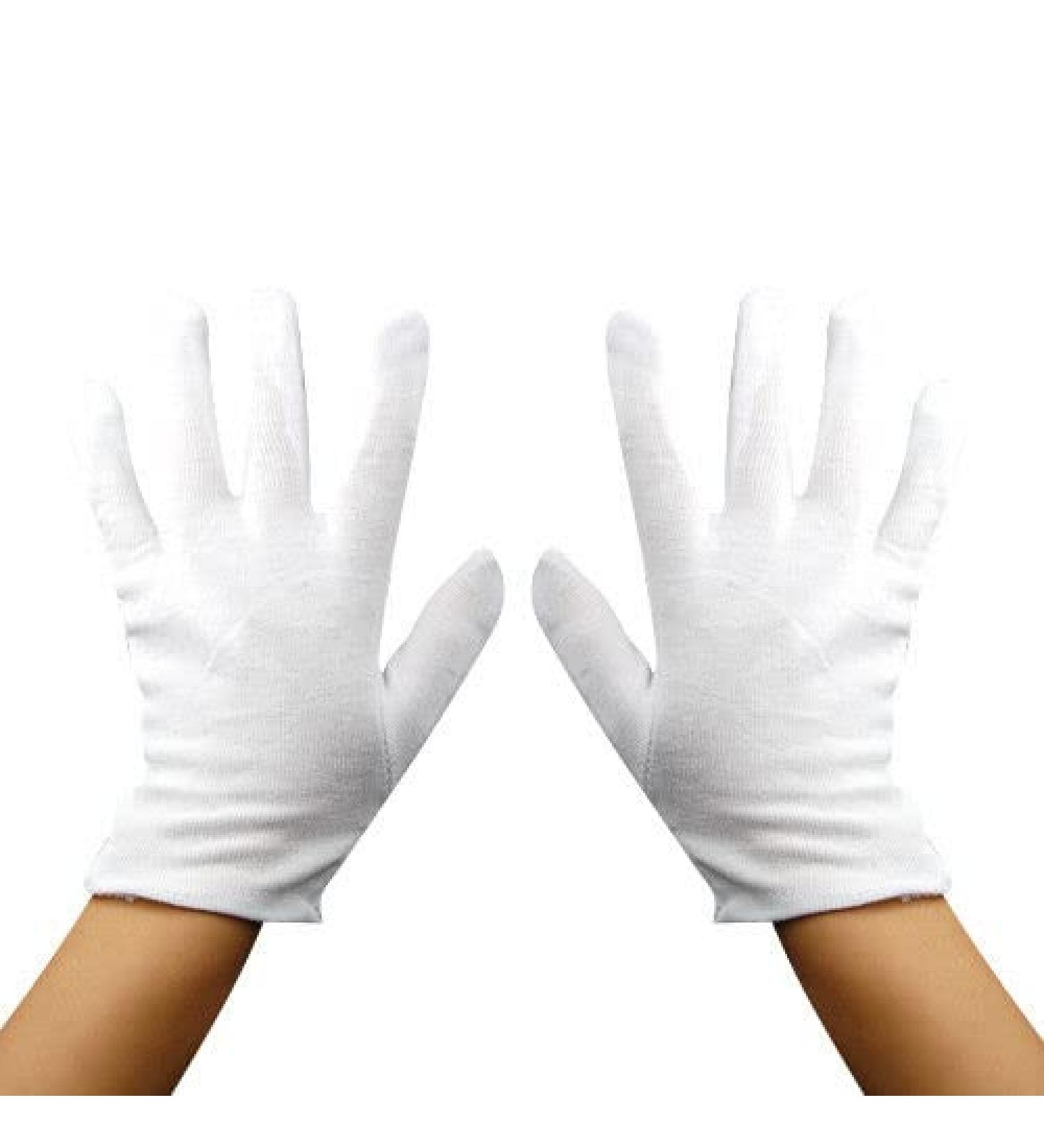 Accessotech 4 Pairs Cotton Gloves White Mens Women Dermatological Moisturising Eczema Cream - Buy Online on GoSupps.com