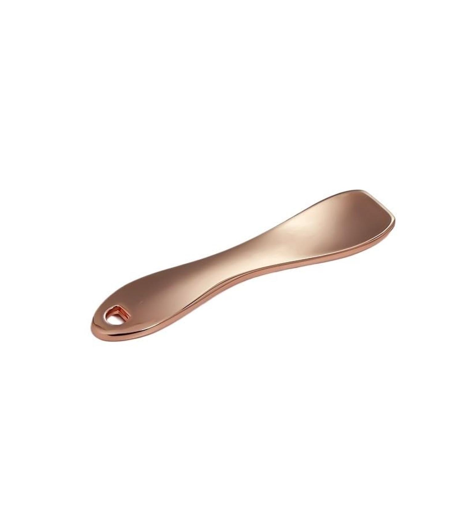 Metal Coating Creme Scooper | Rose Gold Leaf-Shaped Eye Cream & Cosmetic Scooper - International Shipping - Buy Online on GoSupps.com