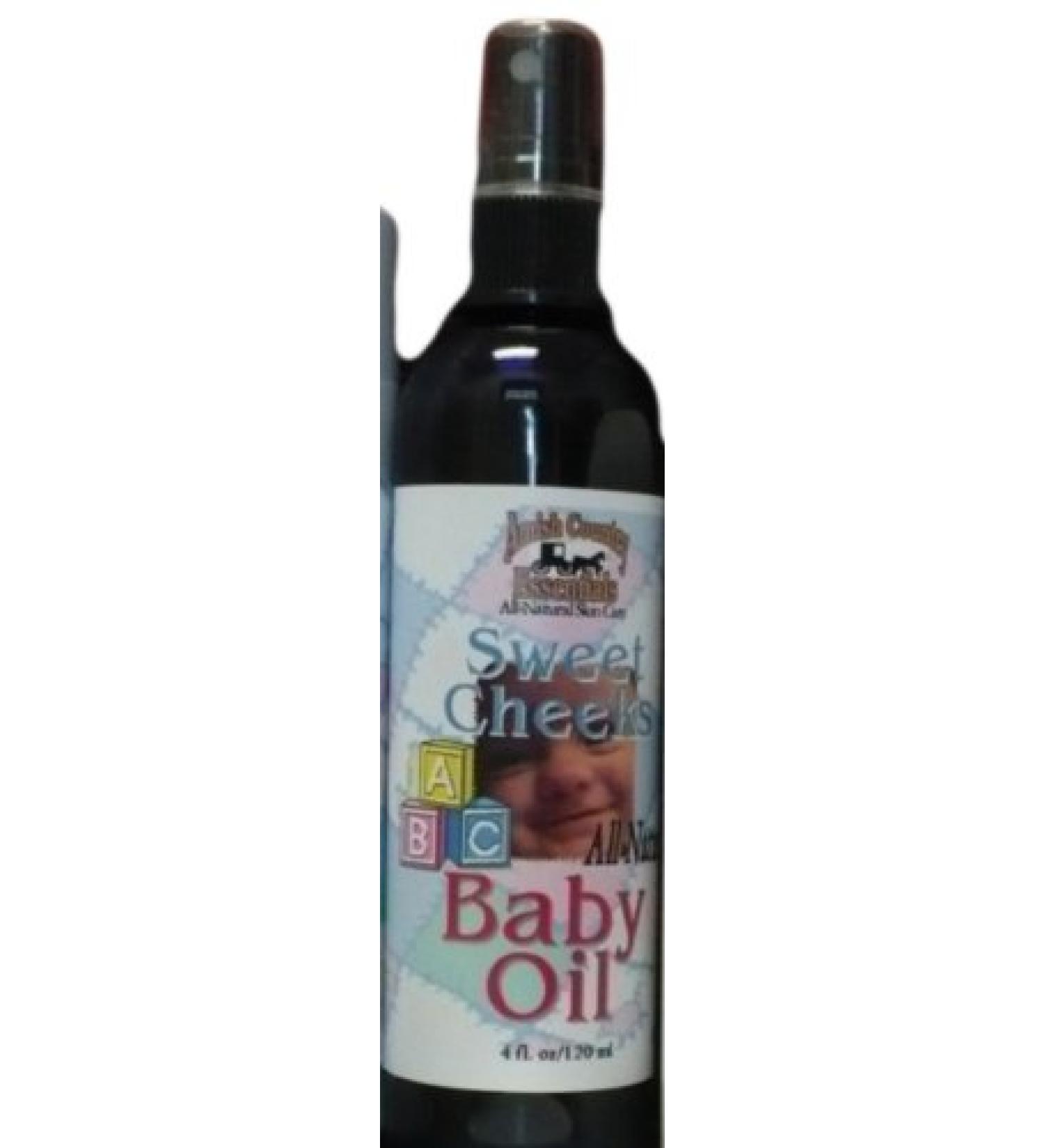 All Natural Handmade Sweet Cheeks Baby Oil by Amish Country Essentials. 4oz