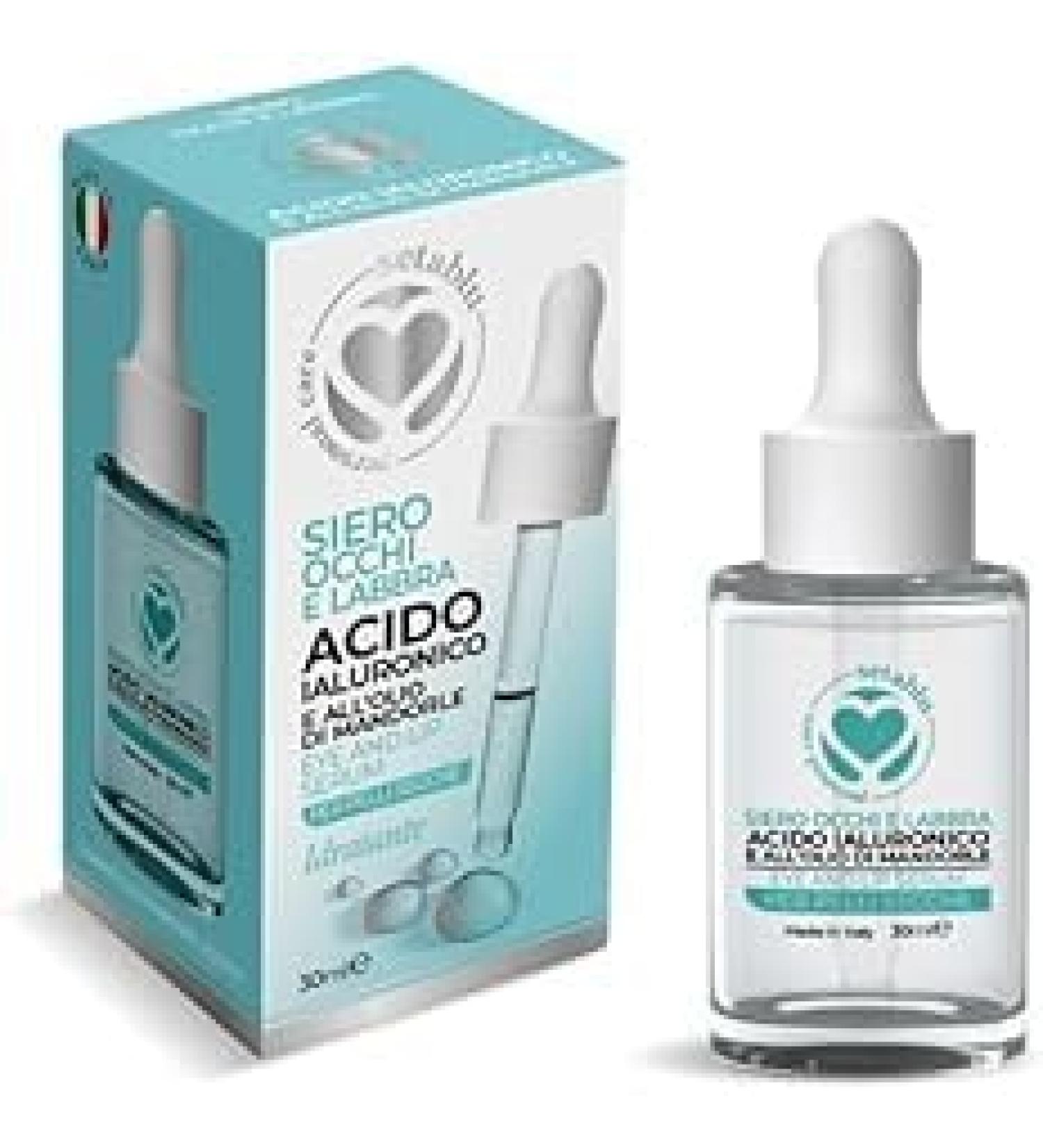 Eye and Lip Serum with Hyaluronic Acid & Almond Oil - 30ml | Made in Italy for Dry Skin - International Shipping - Buy Online on GoSupps.com