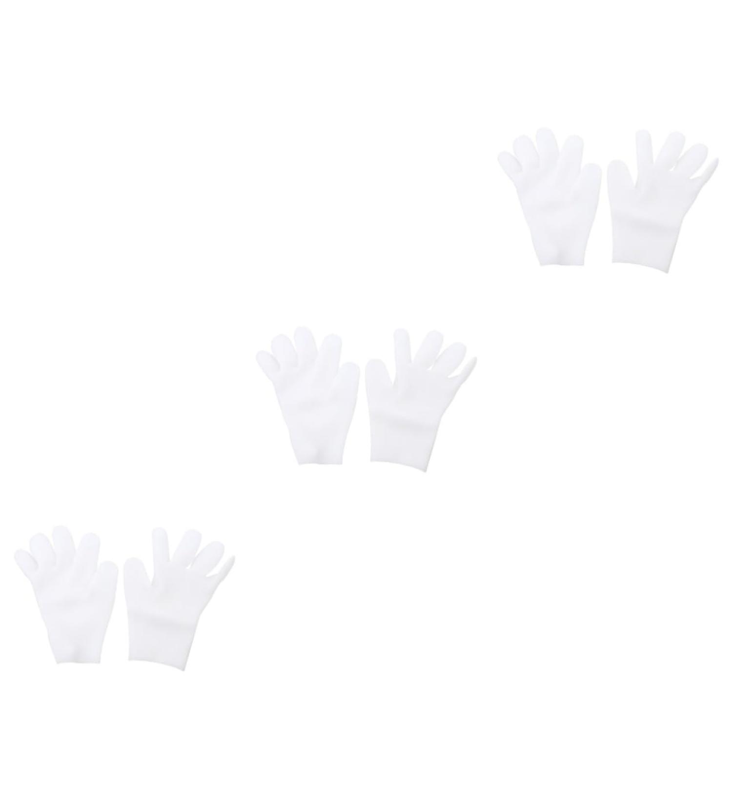 FRCOLOR 3 Pairs Moisturizing Gloves Cosmetics Fingerless Gloves Hydrating Gloves Mittens for Women Anti- Cracking Mitten Night Moisturizing Gloves Lotion Pink Sebs White Women's Hand Gel - Buy Online on GoSupps.com
