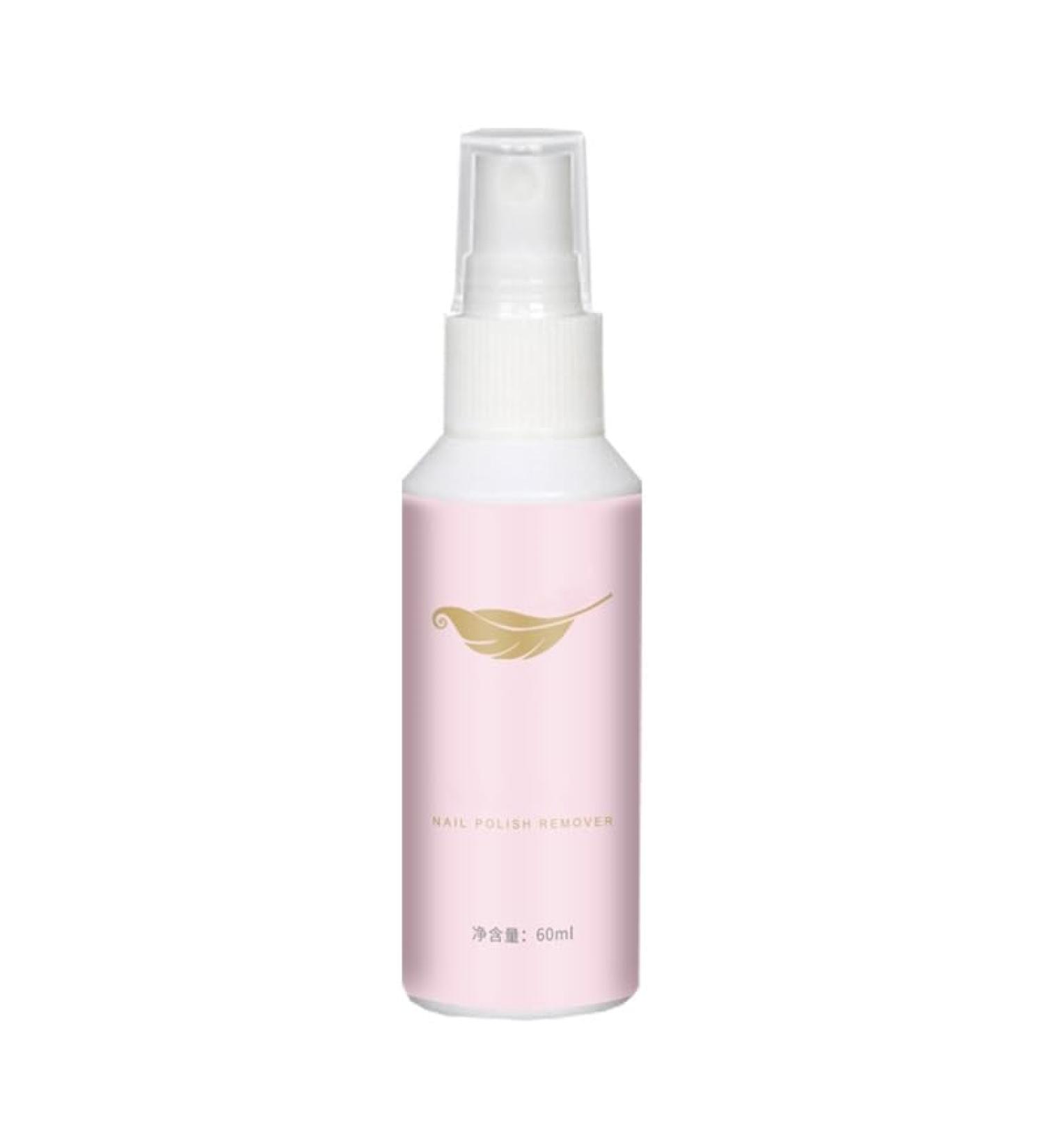 Nail Polish Remover 60ml SPRAY Plant Extract Gel Nail Polish Residue Remover for UV/LED Gel Soak Off Removes All Types of Nail Polish Gel Polish Acrylic Gels Nail Tip & Glue